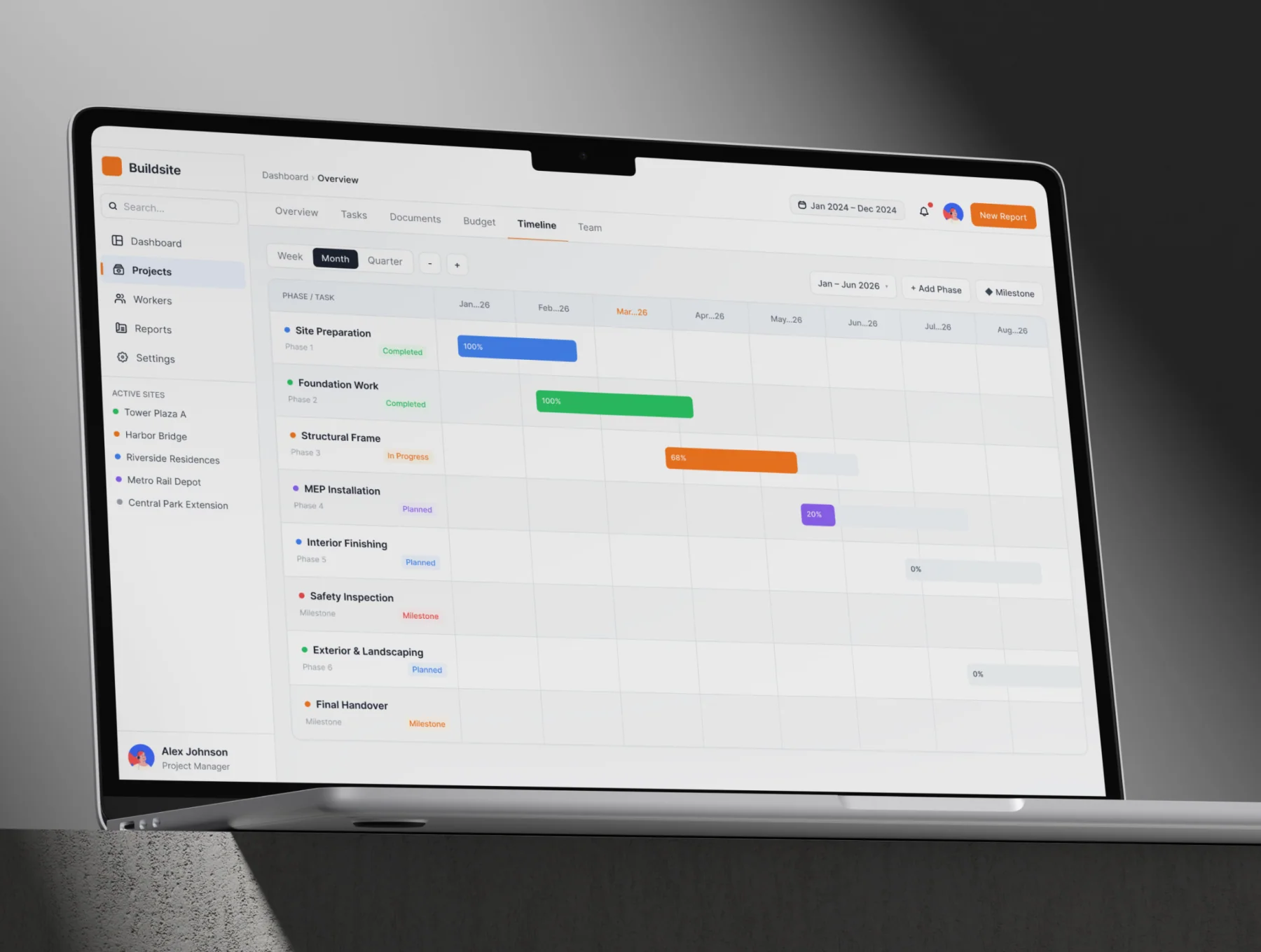 BuildSite - Construction management dashboard 2