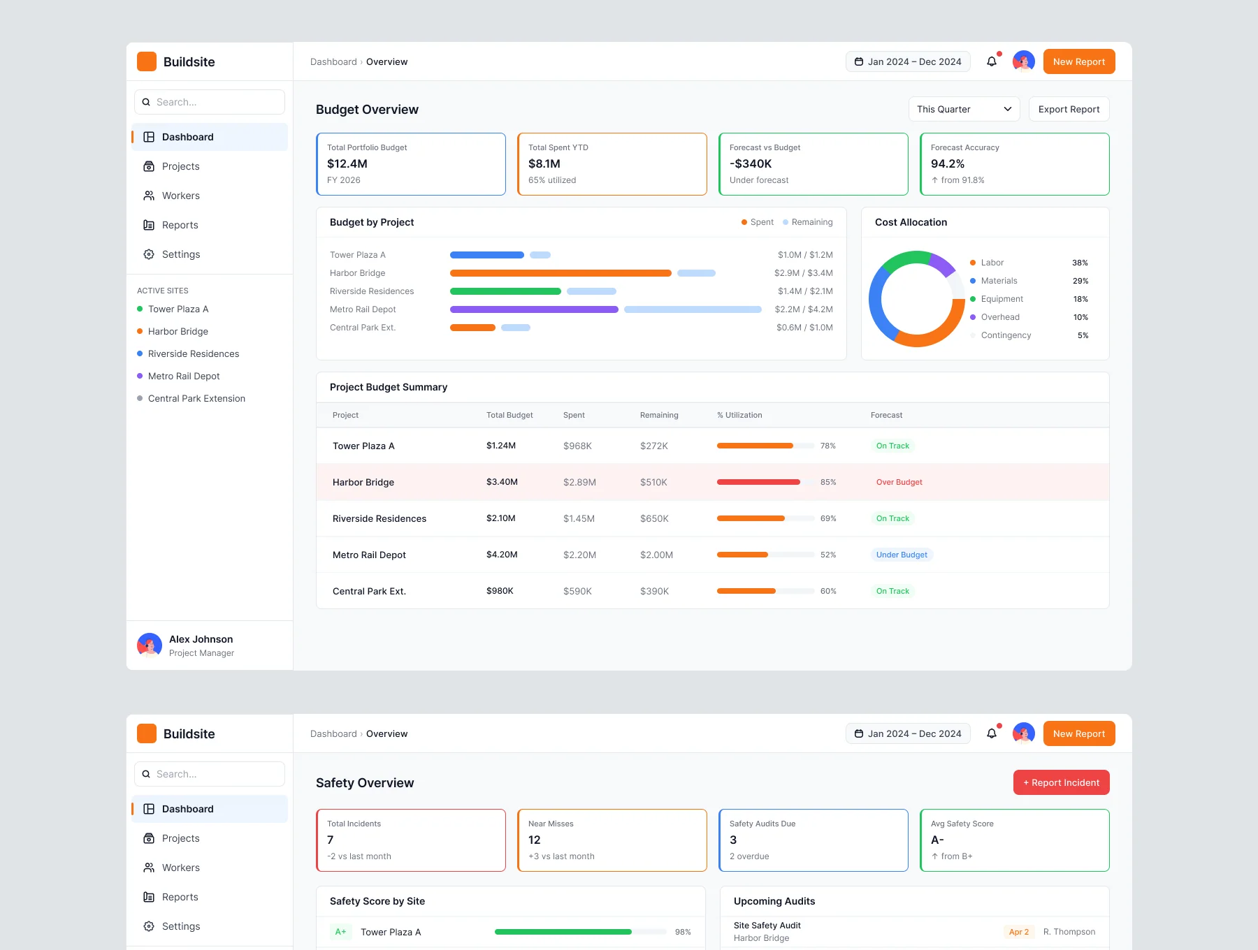 BuildSite - Construction management dashboard 7