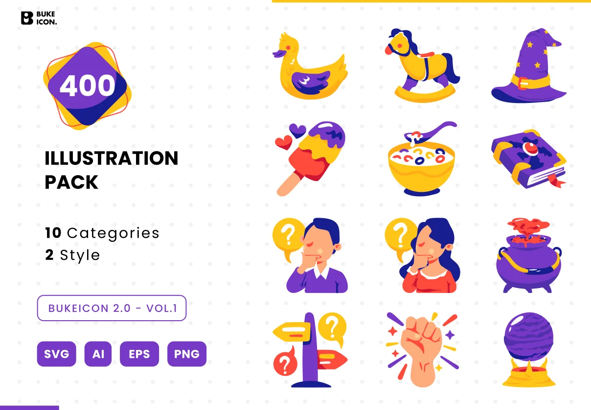 Bukeicon 2.0 series Vol1 - Illustration pack