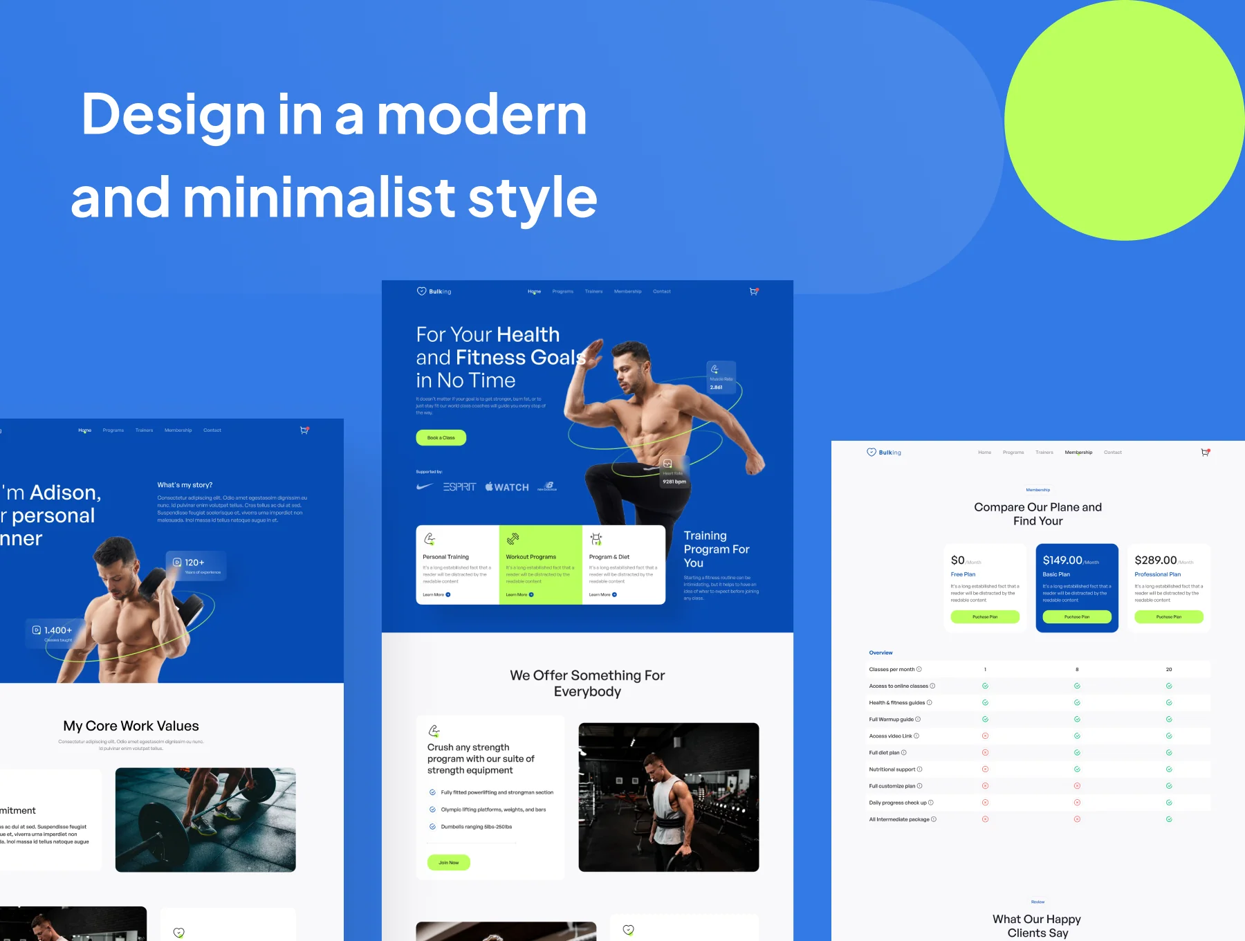 Bulking - Workout Web Templates 2