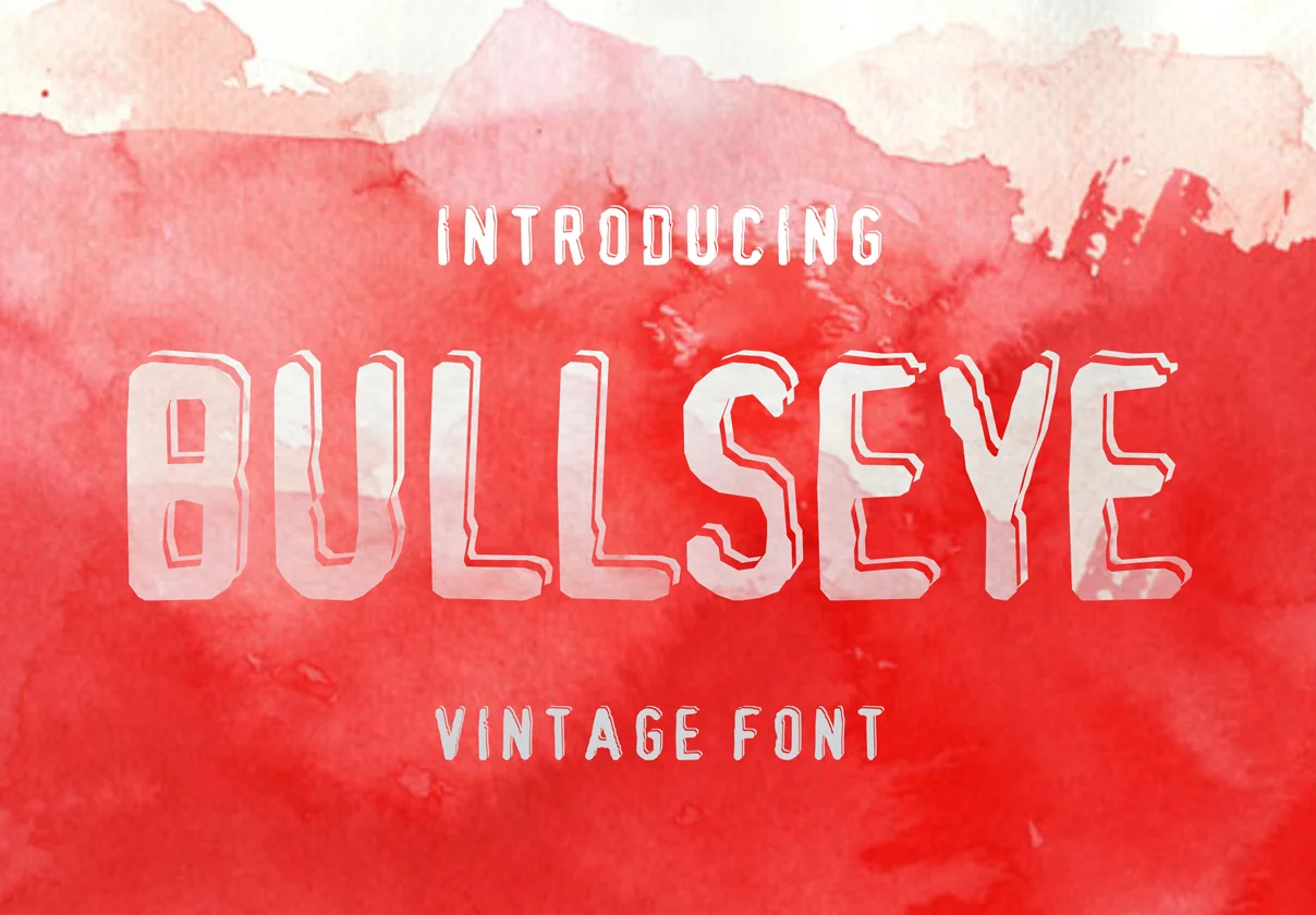 Bullseye - vintage font in 3 version