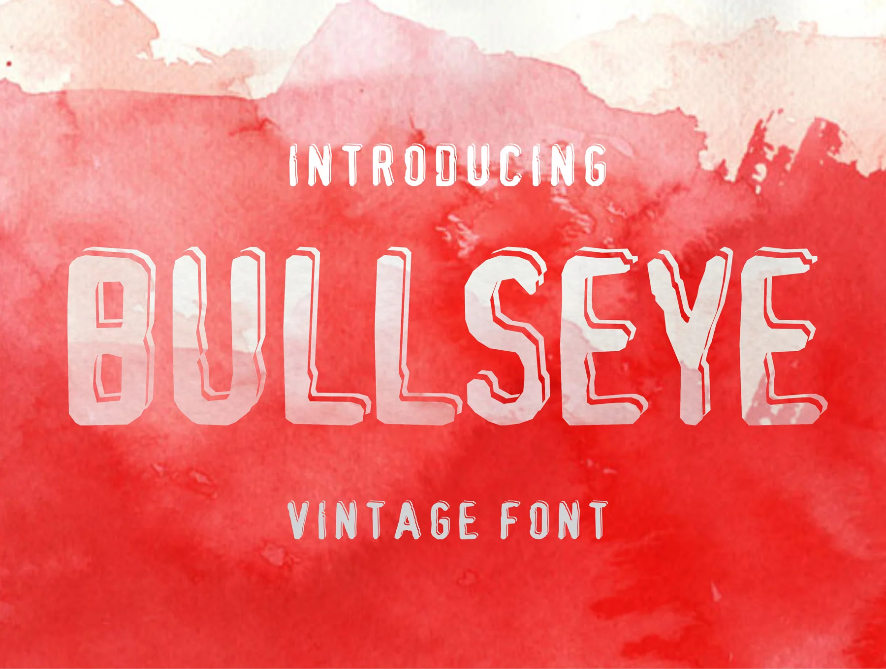 Bullseye - vintage font in 3 version
