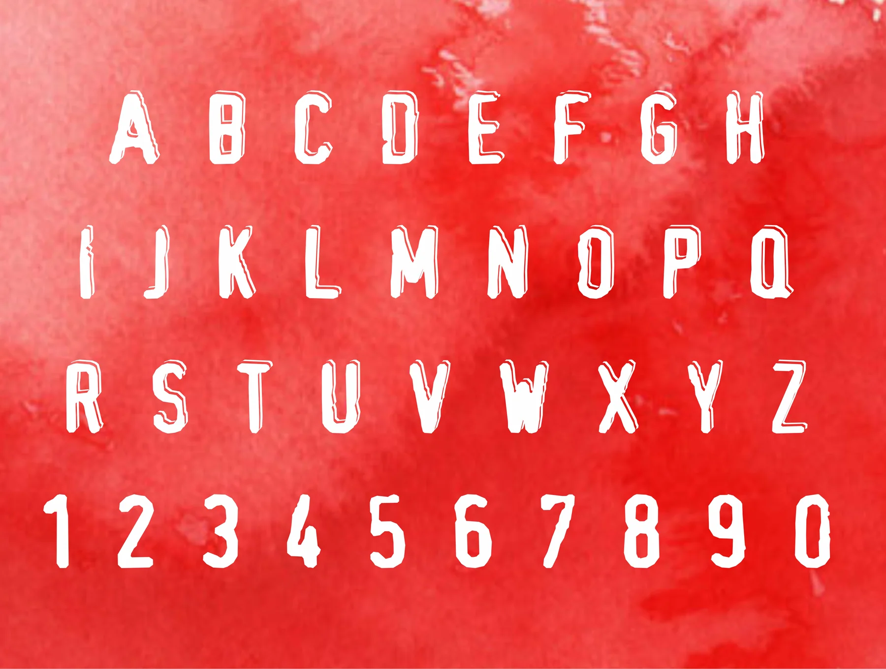 Bullseye - vintage font in 3 version 3