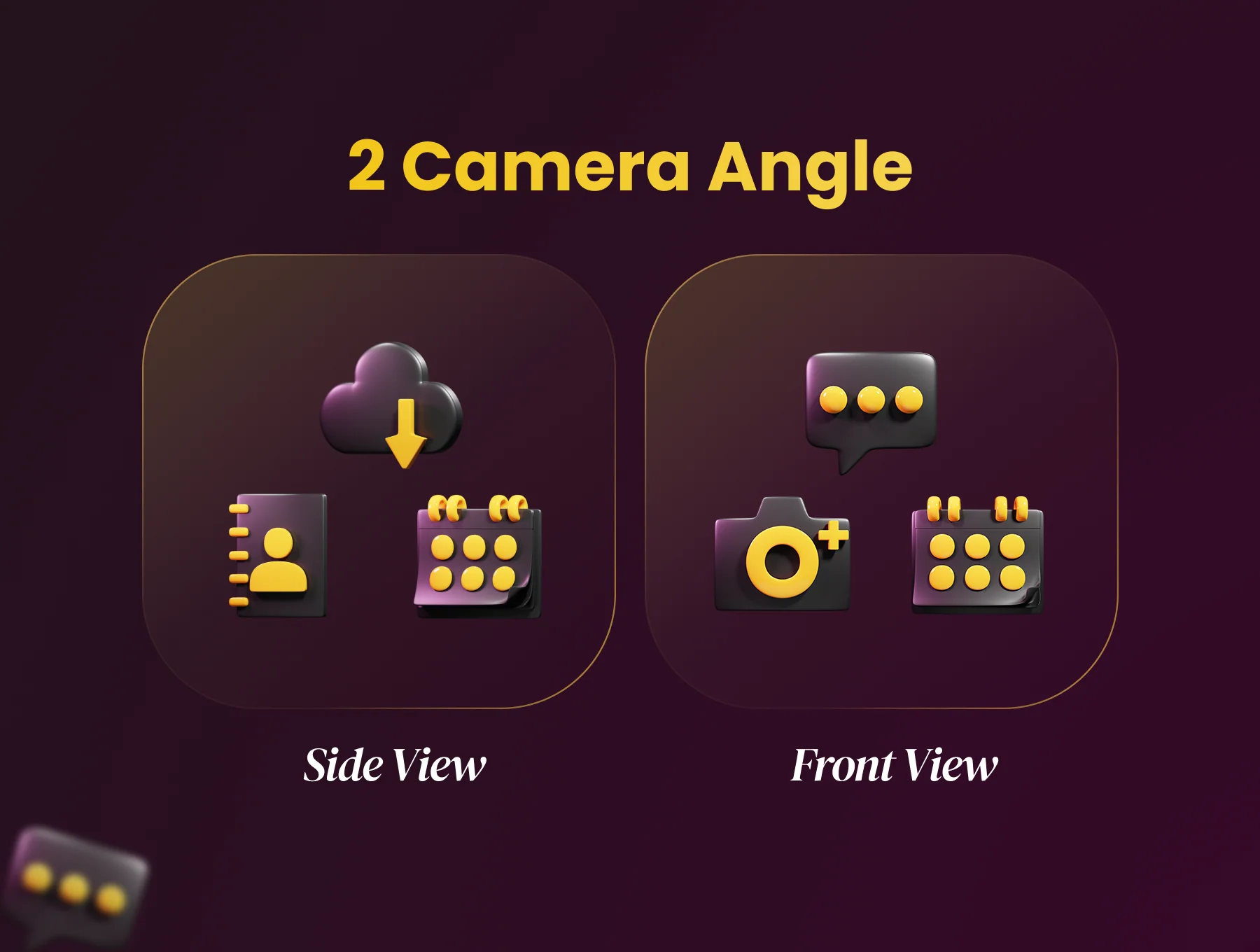 Bumblebees Ui 3D Icons 3