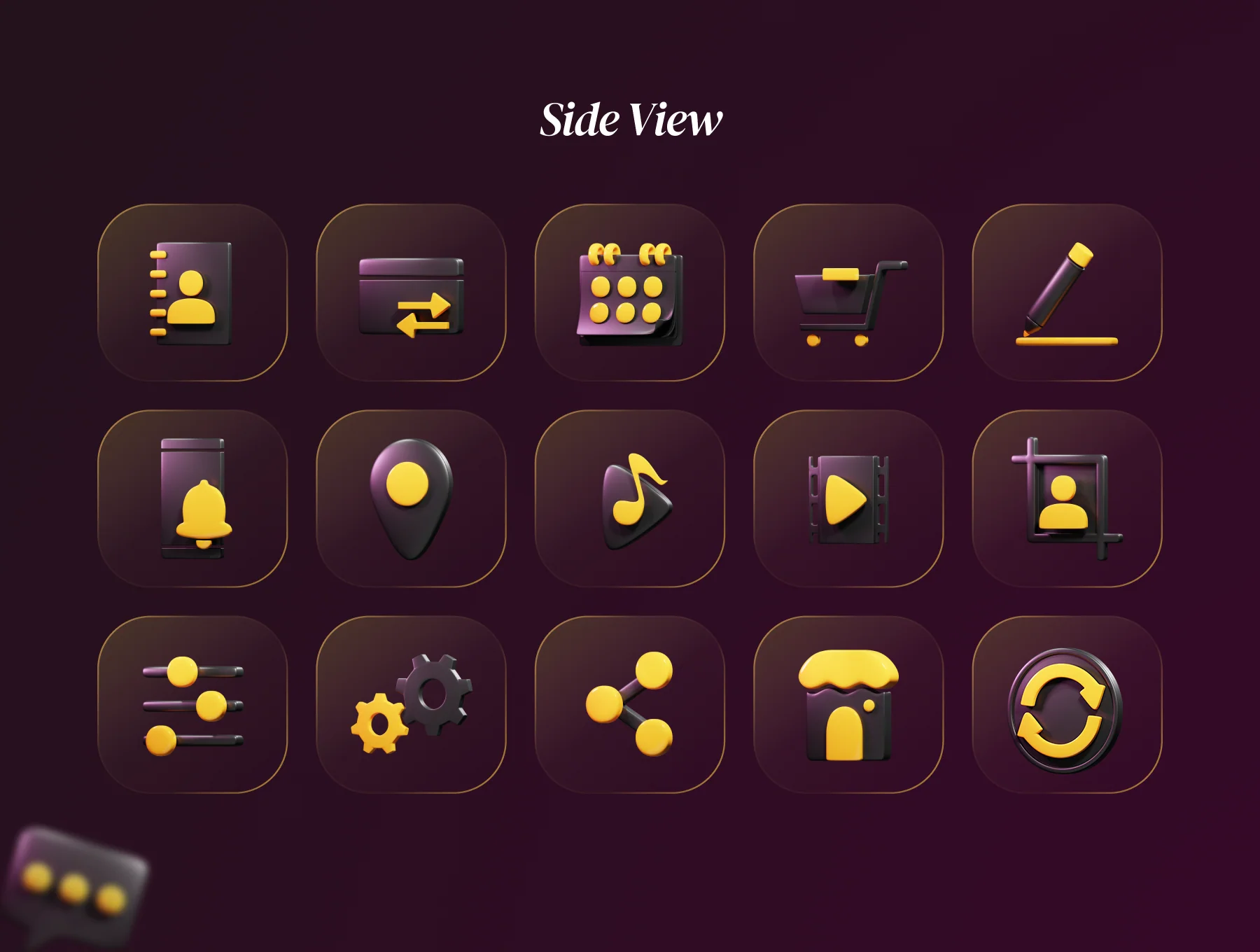 Bumblebees Ui 3D Icons 5