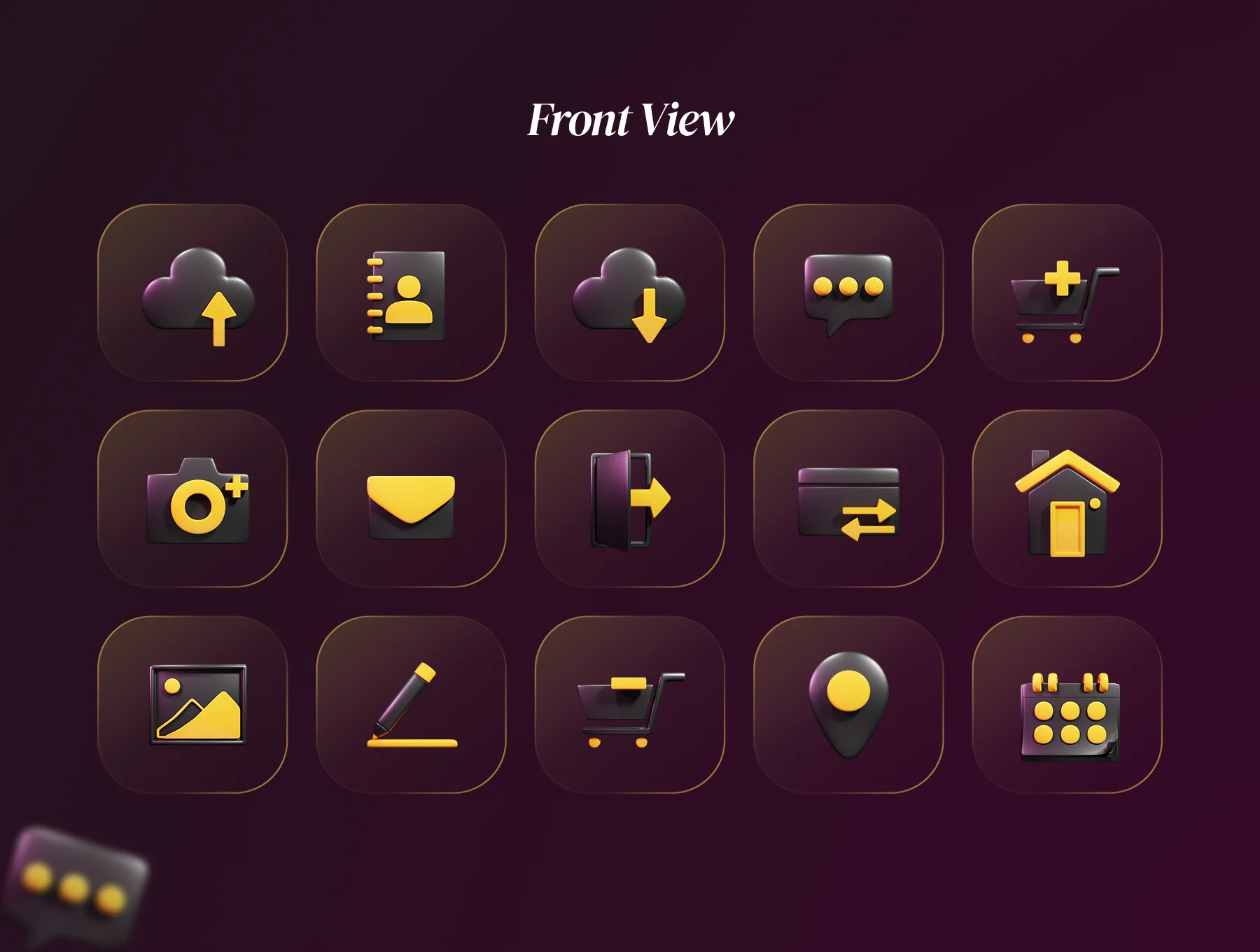 Bumblebees Ui 3D Icons 6