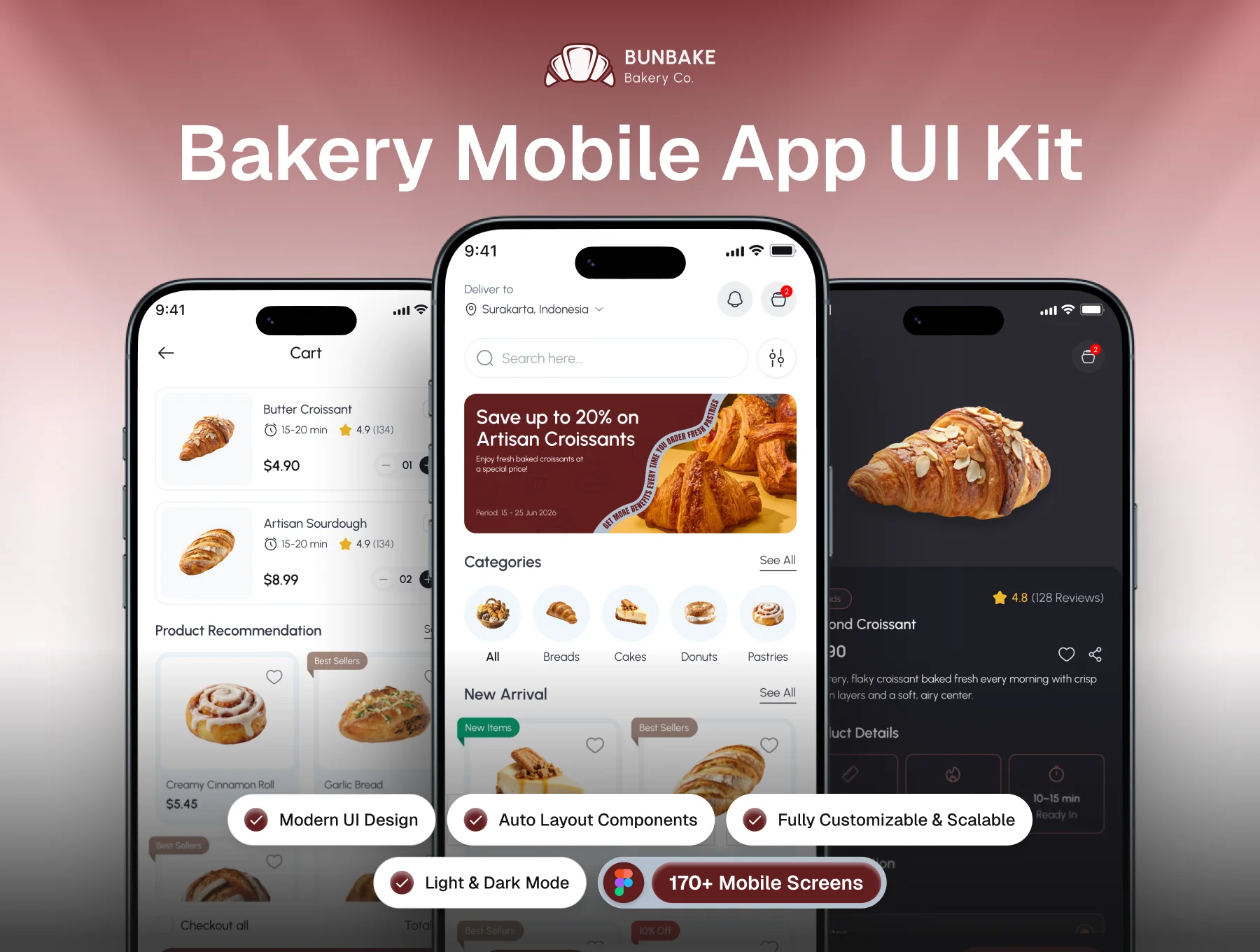 Bunbake - Bakery Mobile App UI Kit