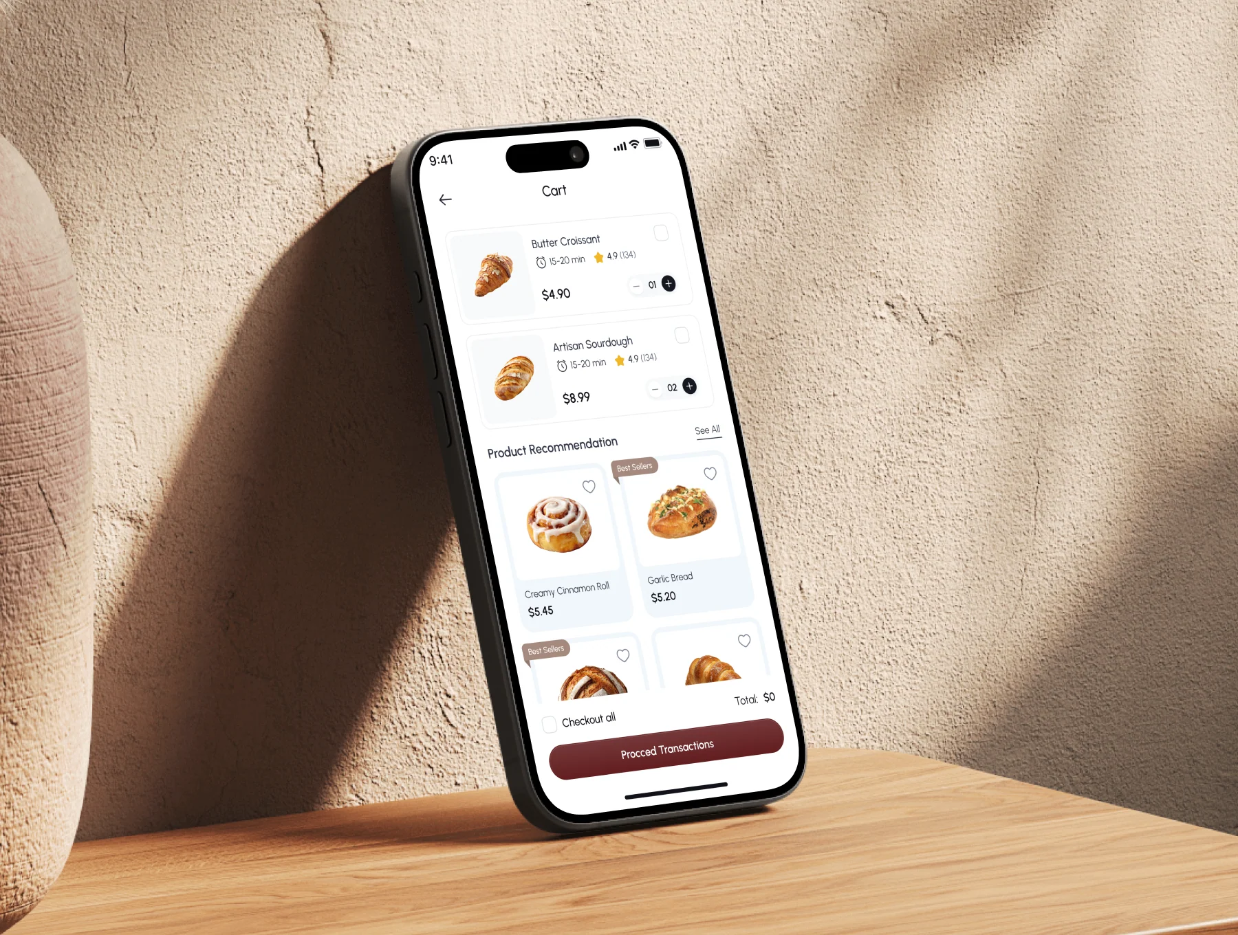 Bunbake - Bakery Mobile App UI Kit 7