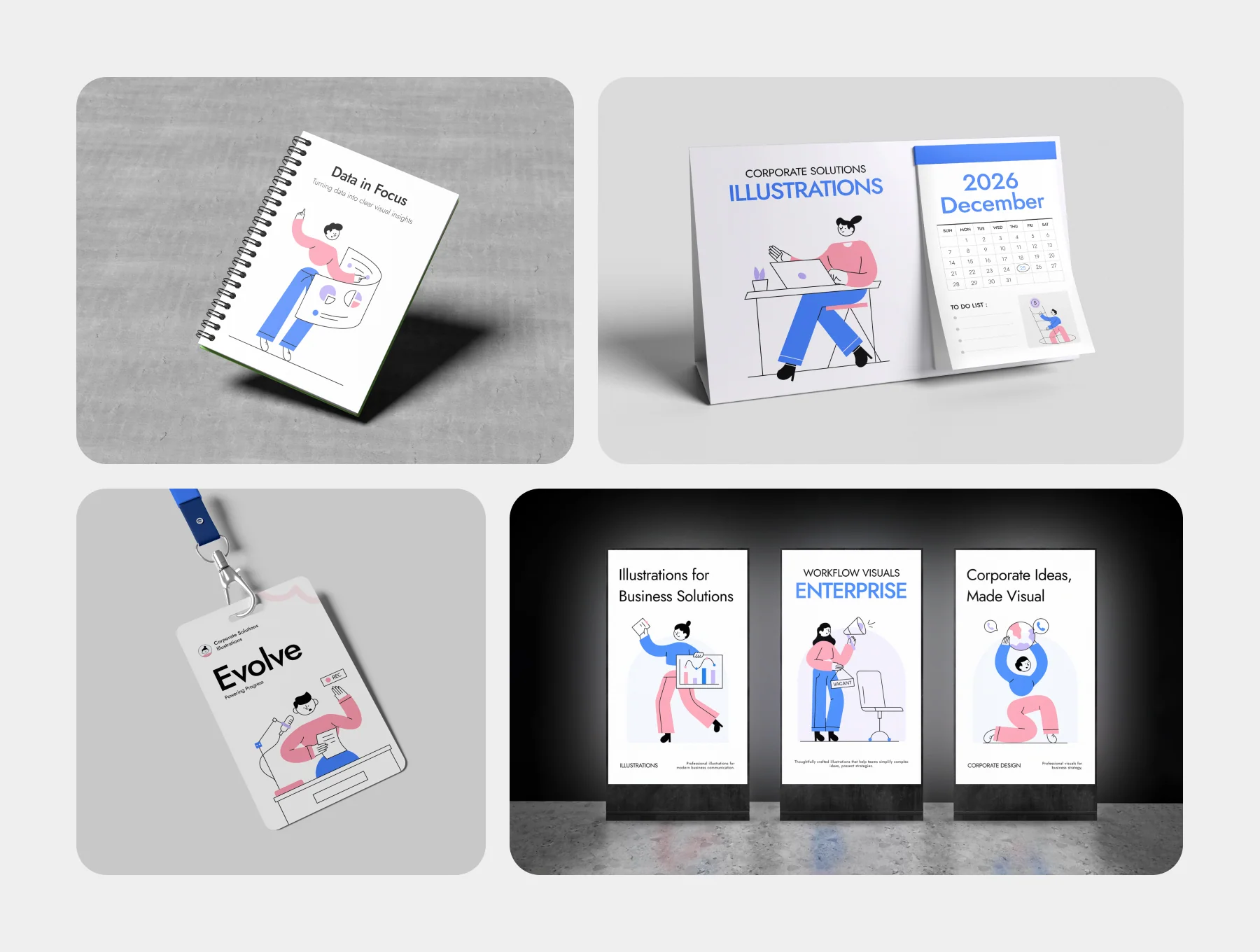 Bundle of Corporate Solutions Illustrations 9
