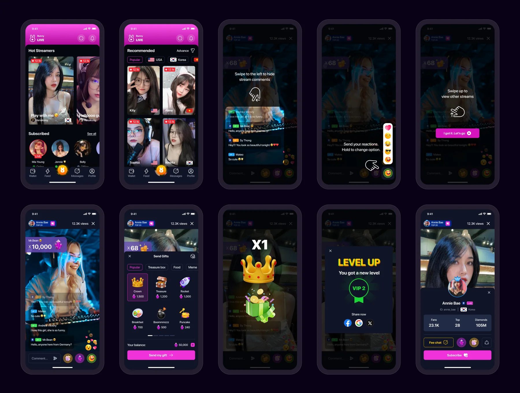 Bunny - Idol Video Streaming App UI Kit 5