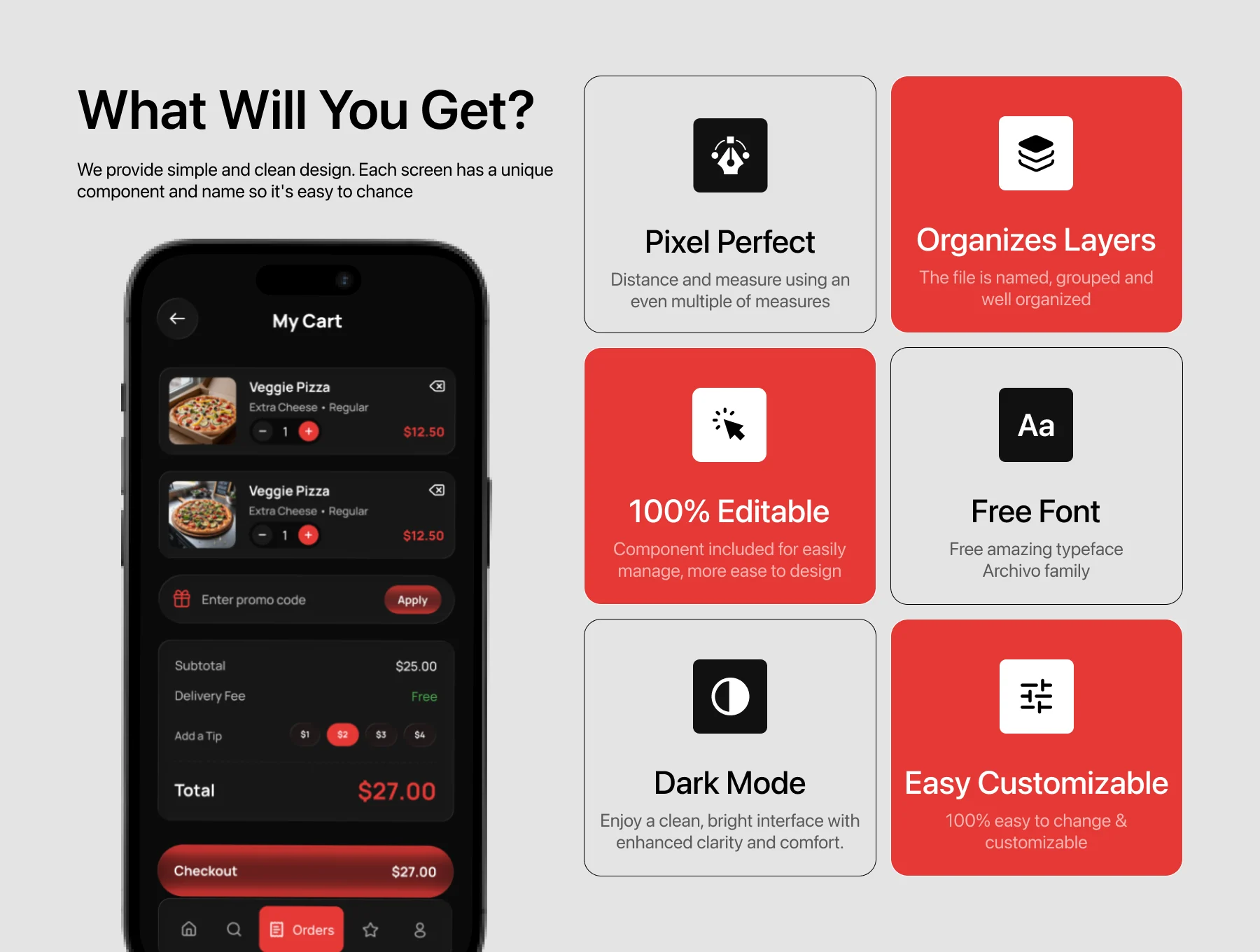 Bunzo — Fast Food Ordering App UI Kit