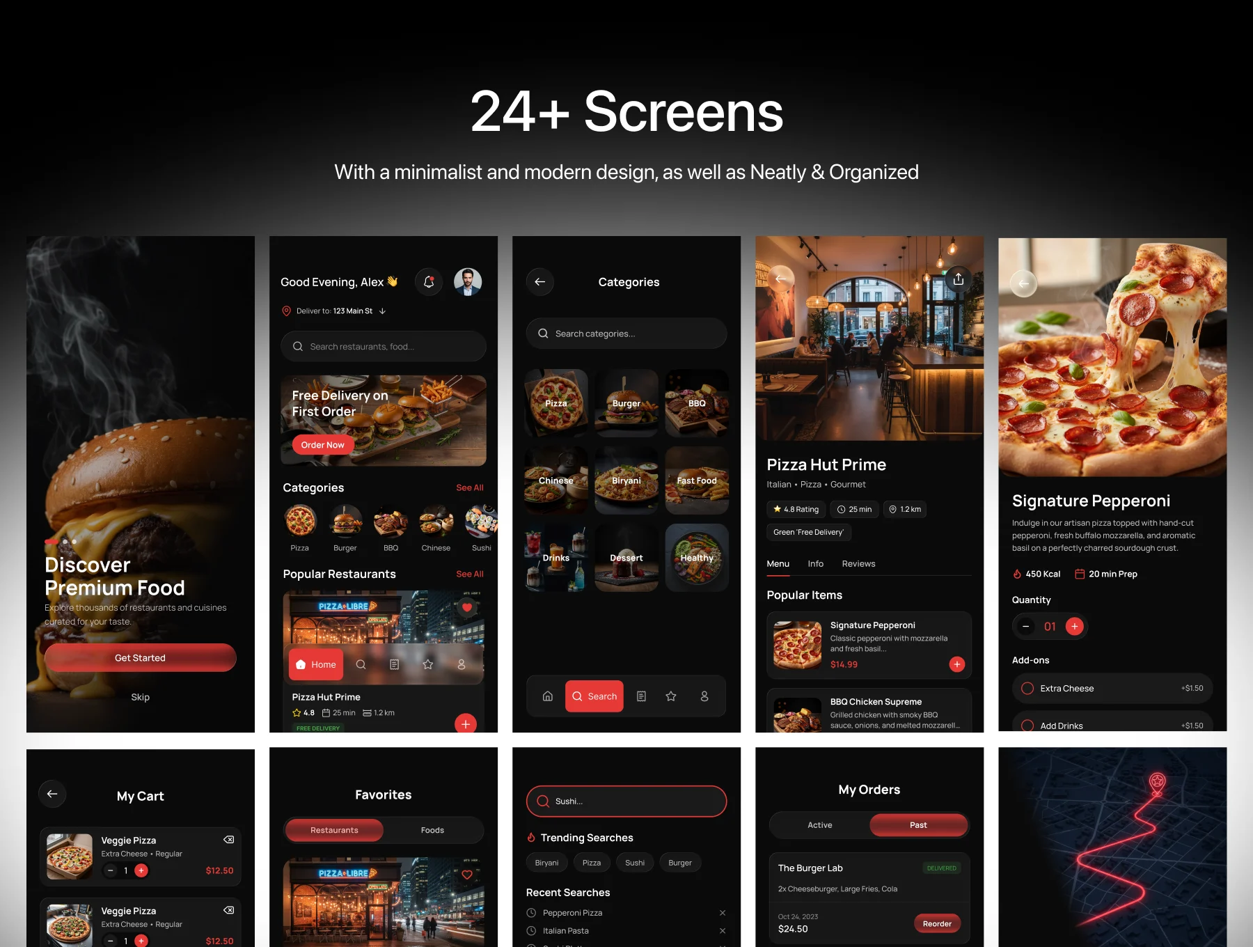 Bunzo — Fast Food Ordering App UI Kit 2