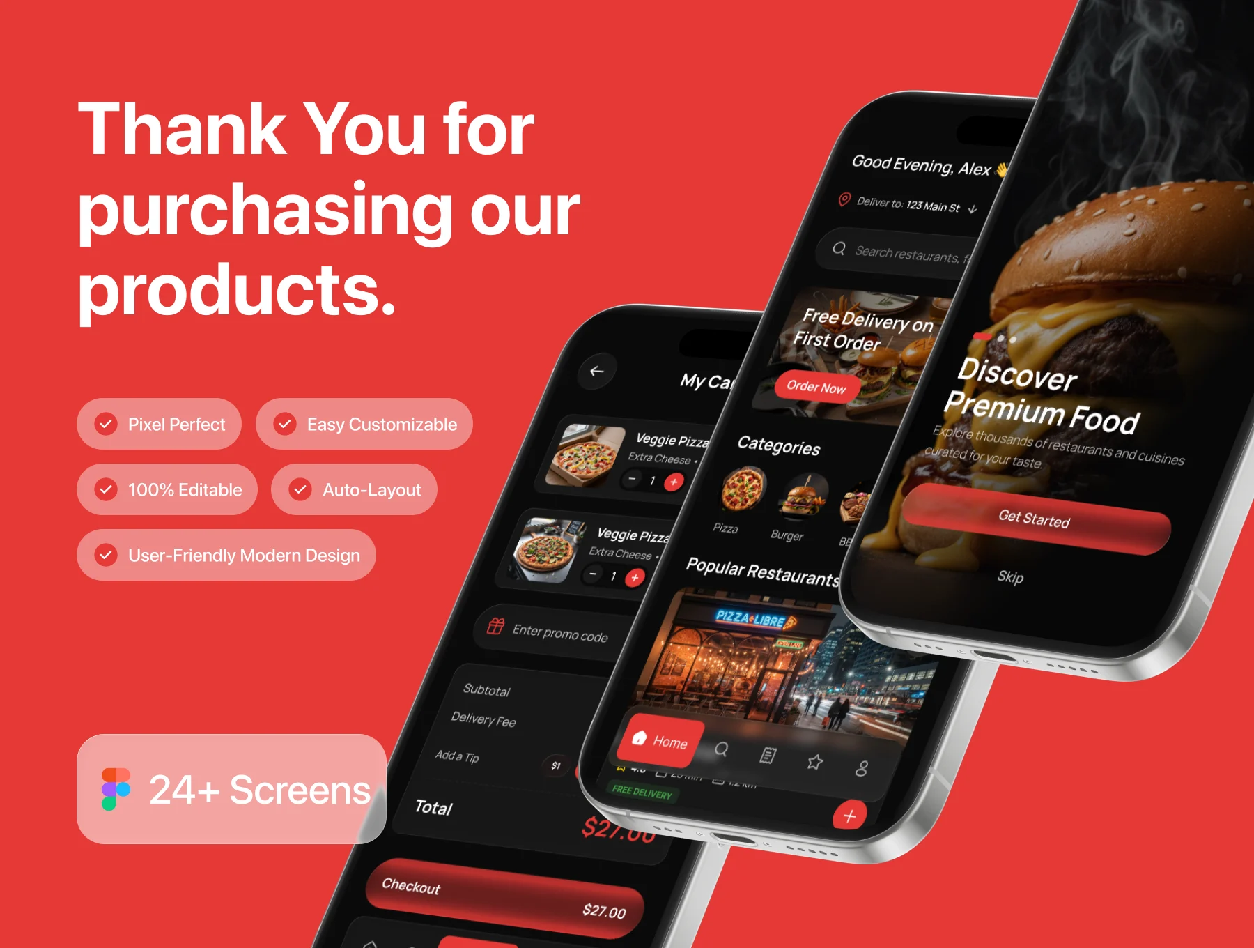 Bunzo — Fast Food Ordering App UI Kit 4