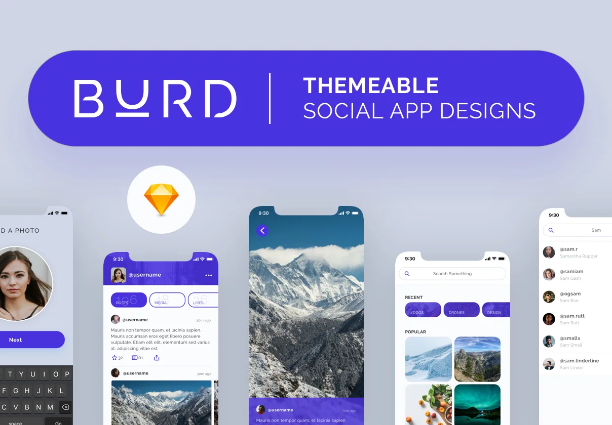 Burd Sketch Social UI Kit