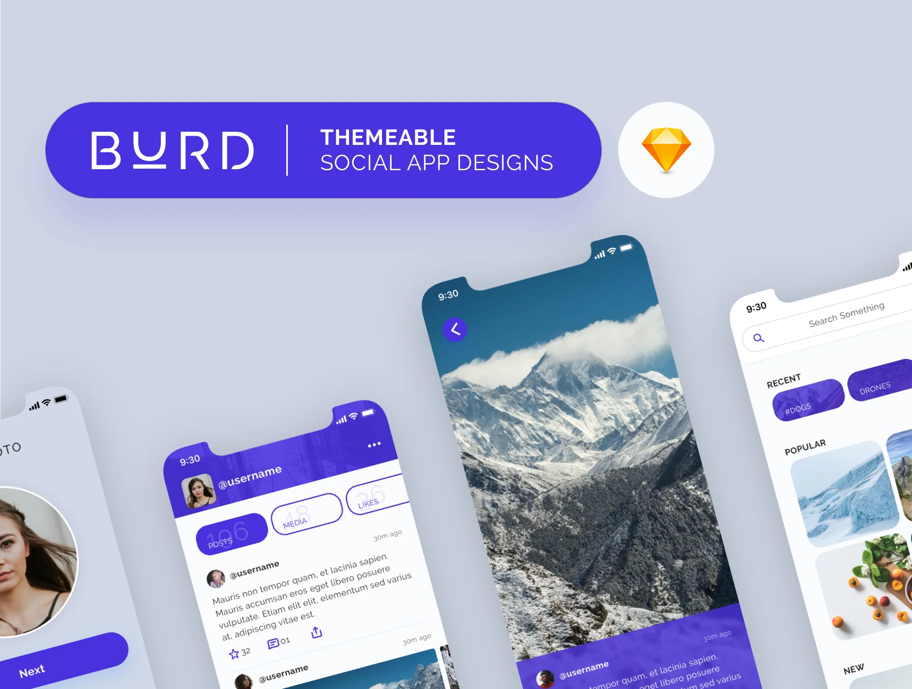 Burd Sketch Social UI Kit