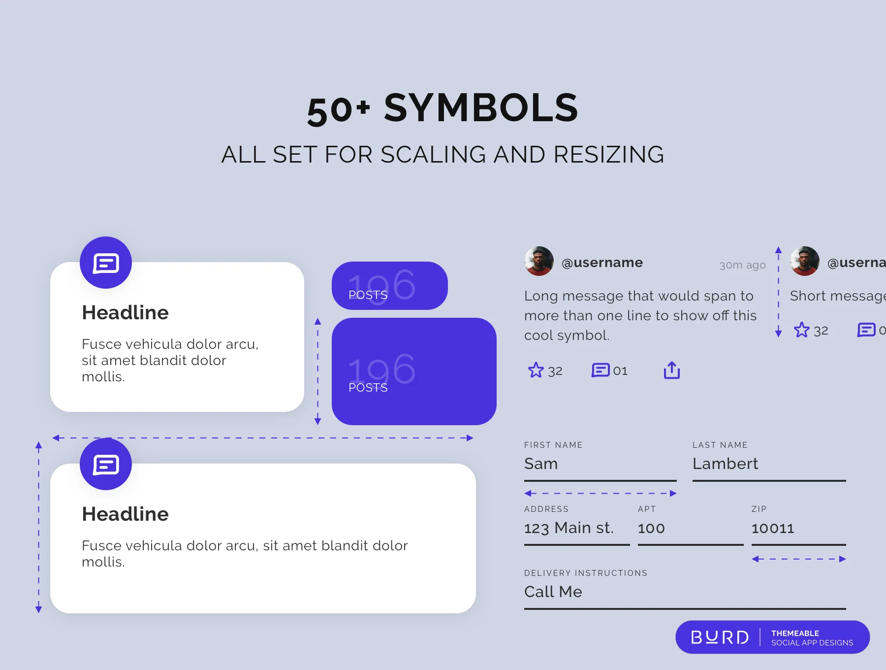 Burd Sketch Social UI Kit 4