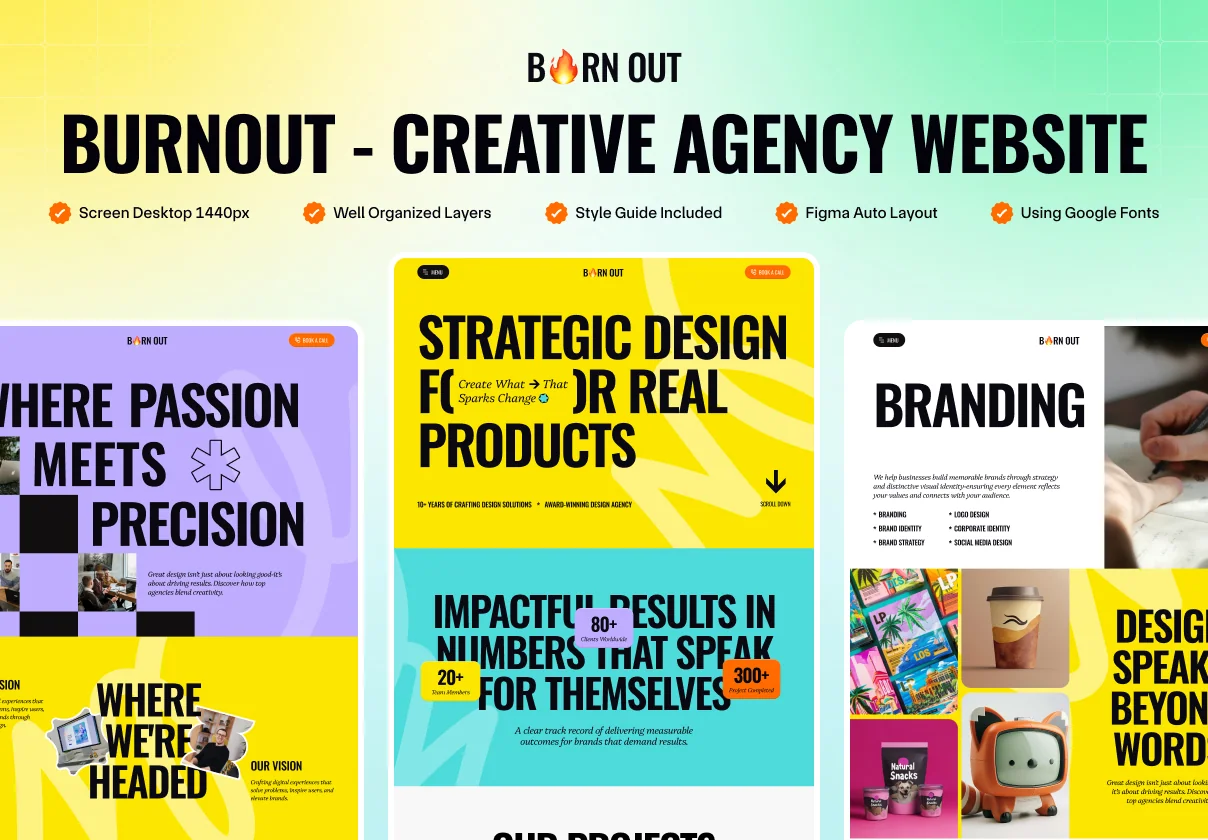 BurnOut - Creative Agency Website Template