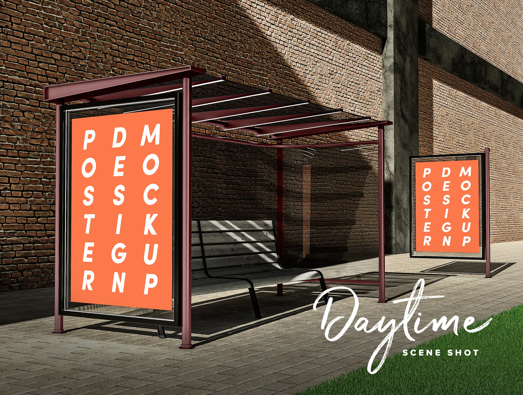 Bus Stop Poster Design Mockup 2