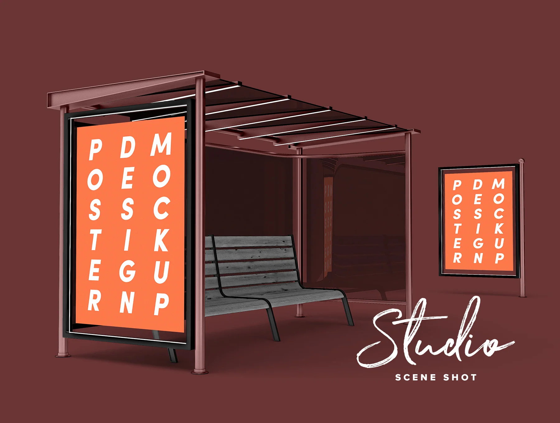 Bus Stop Poster Design Mockup 4