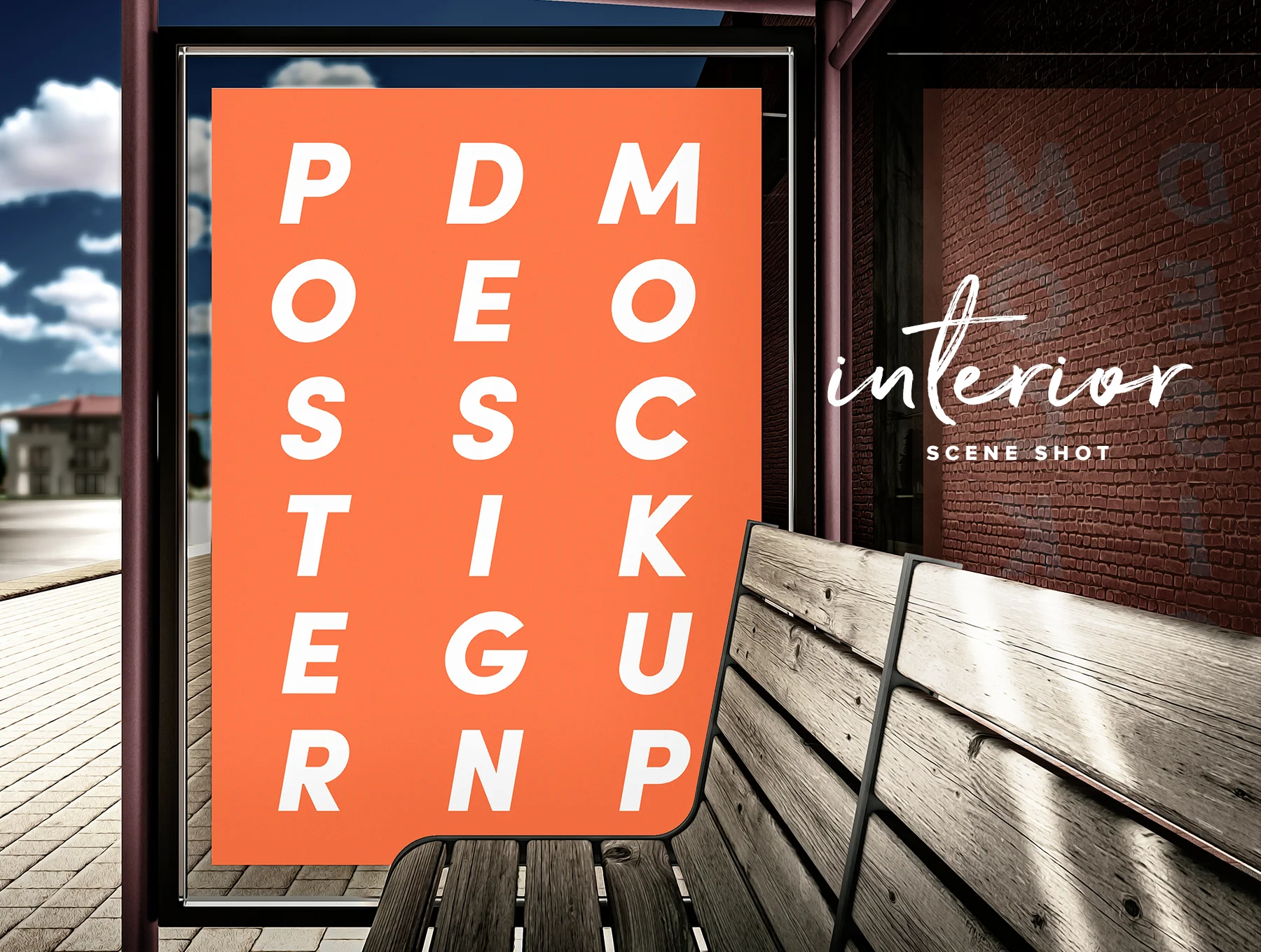 Bus Stop Poster Design Mockup 5