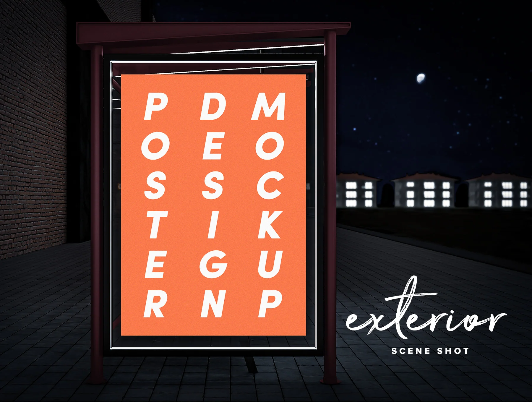Bus Stop Poster Design Mockup 6