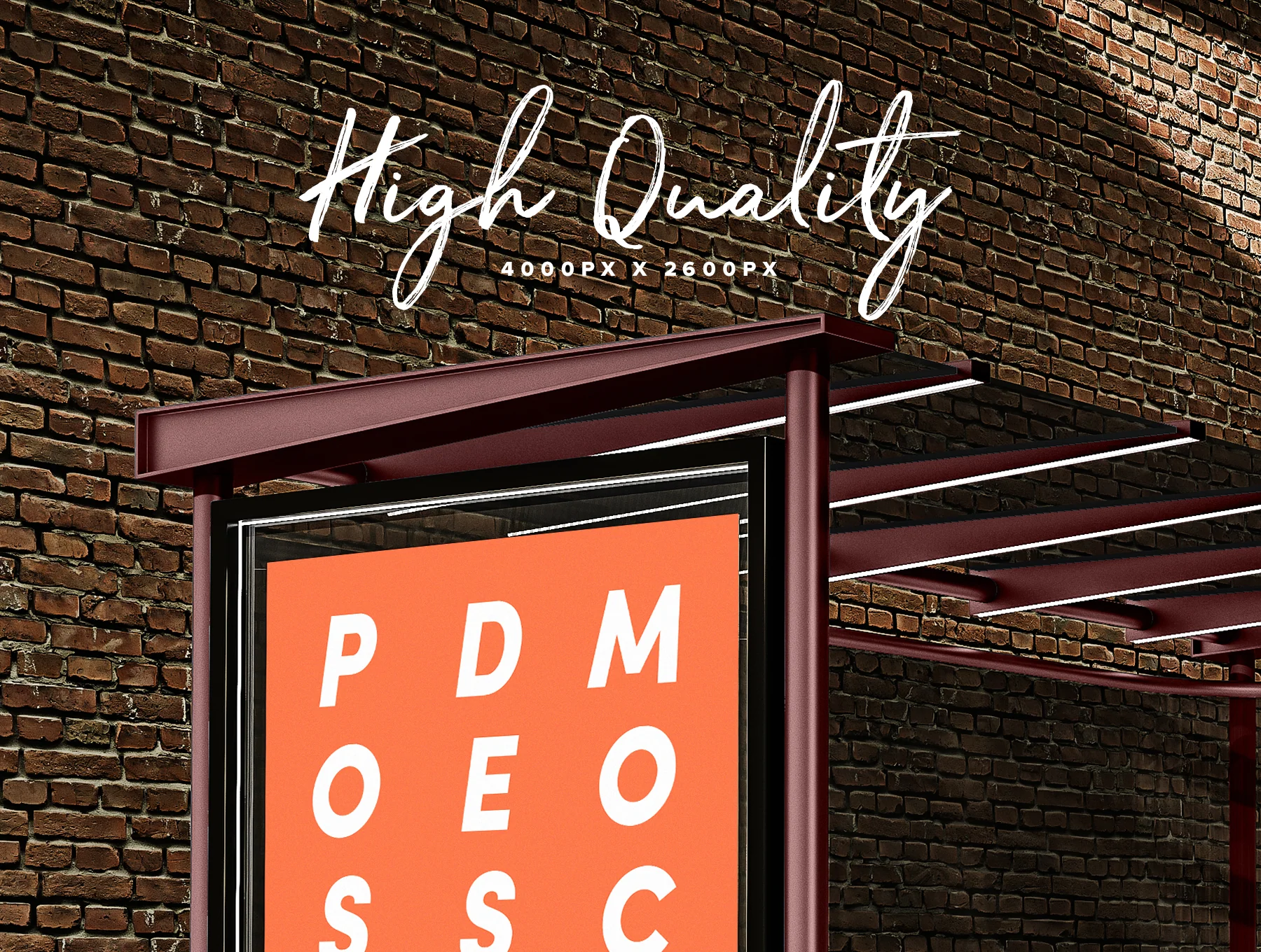 Bus Stop Poster Design Mockup 7