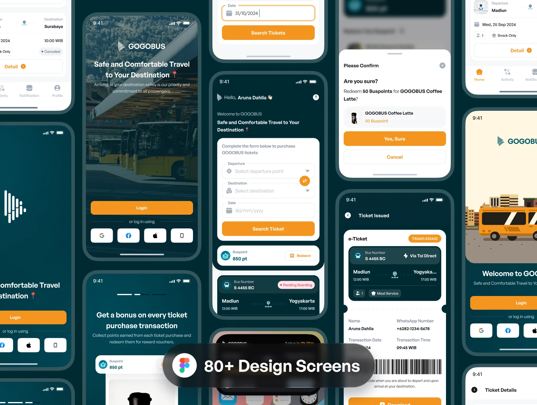 Bus Ticket Booking App UI Kit 2