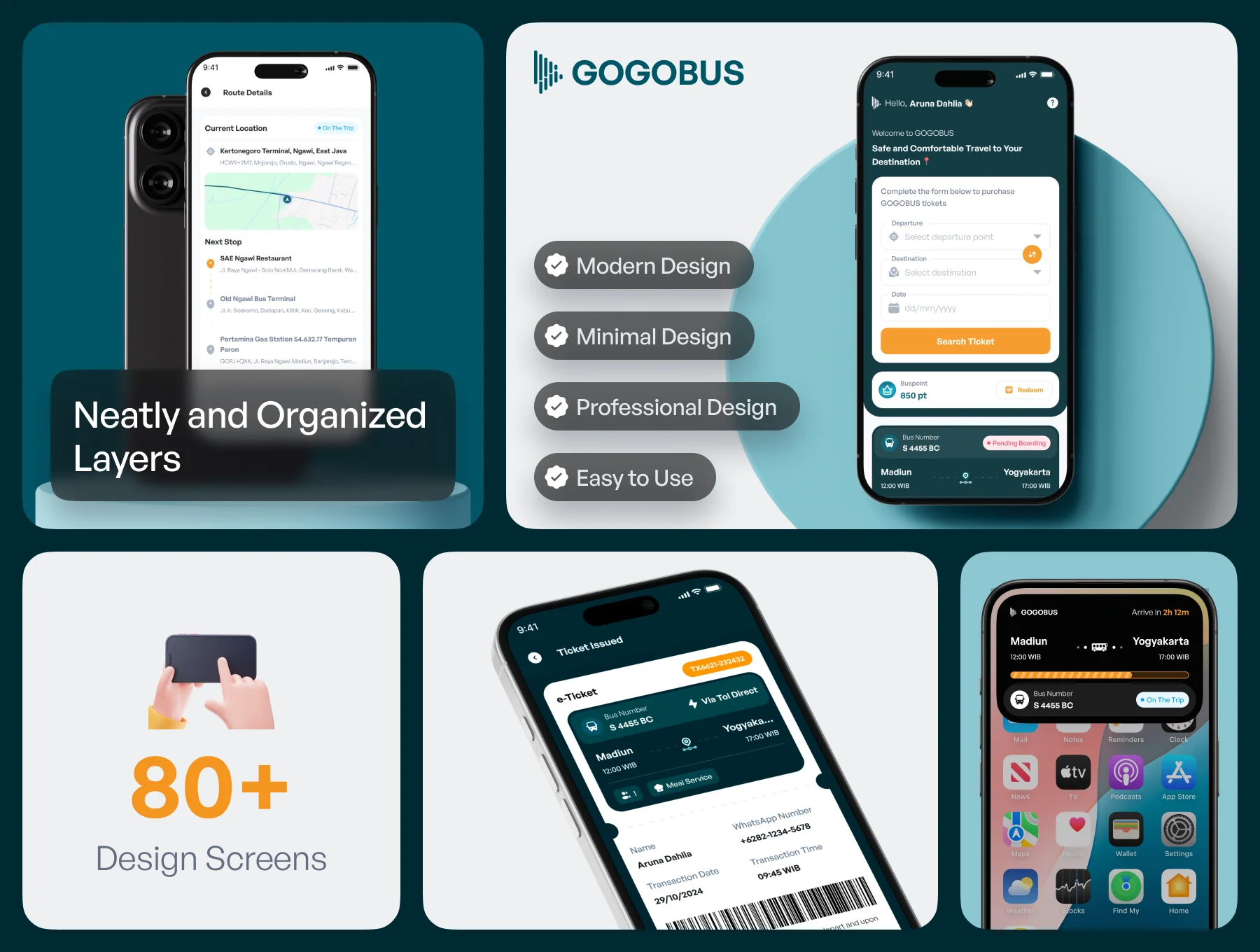 Bus Ticket Booking App UI Kit 3