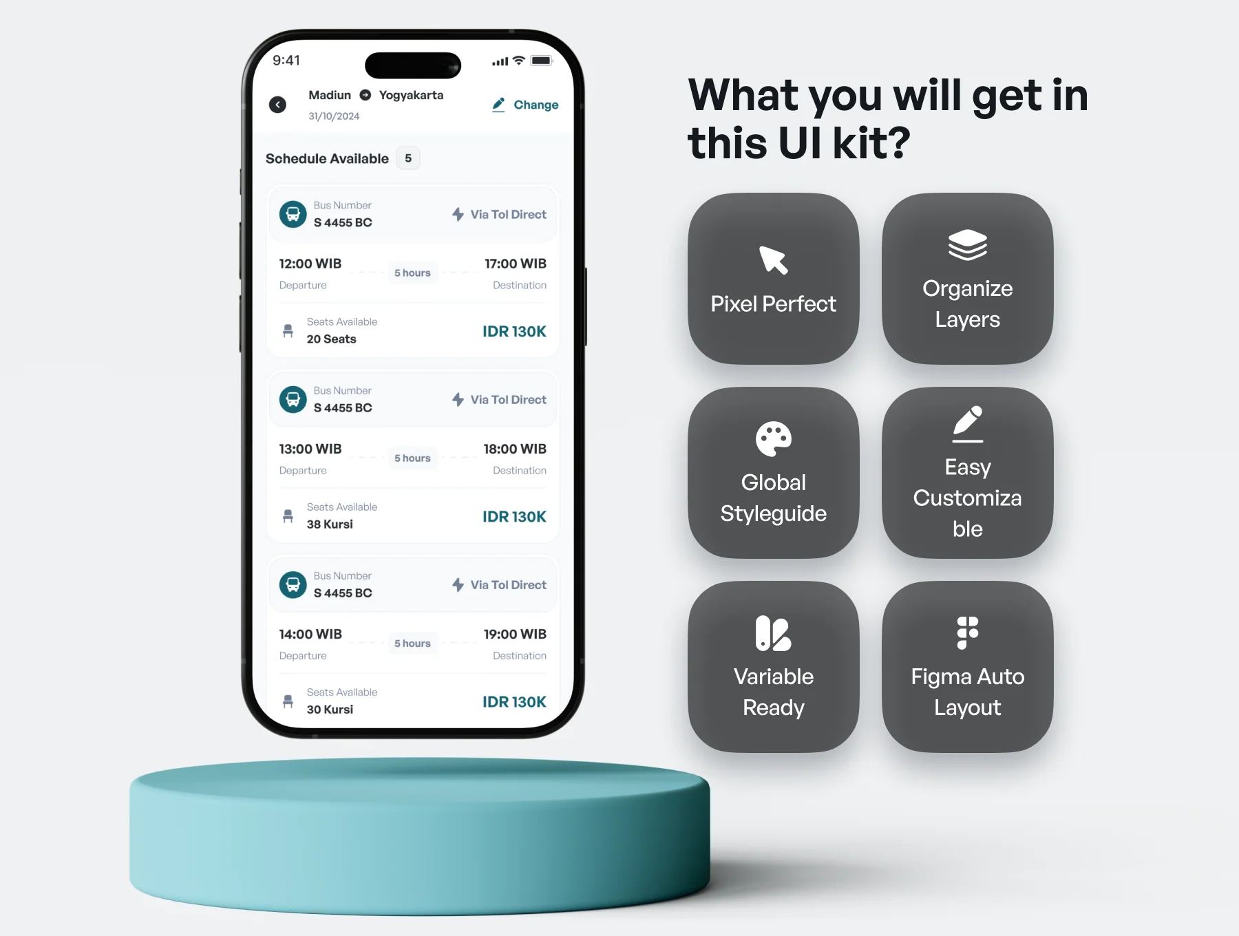 Bus Ticket Booking App UI Kit 7