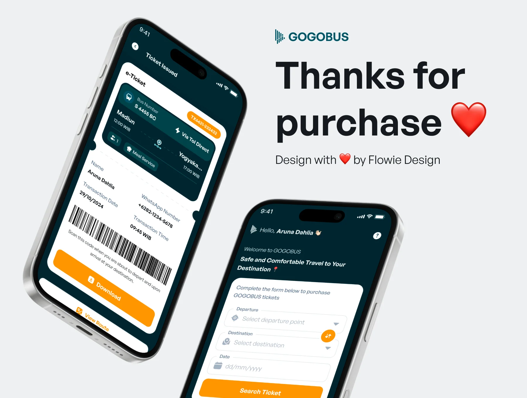 Bus Ticket Booking App UI Kit 8