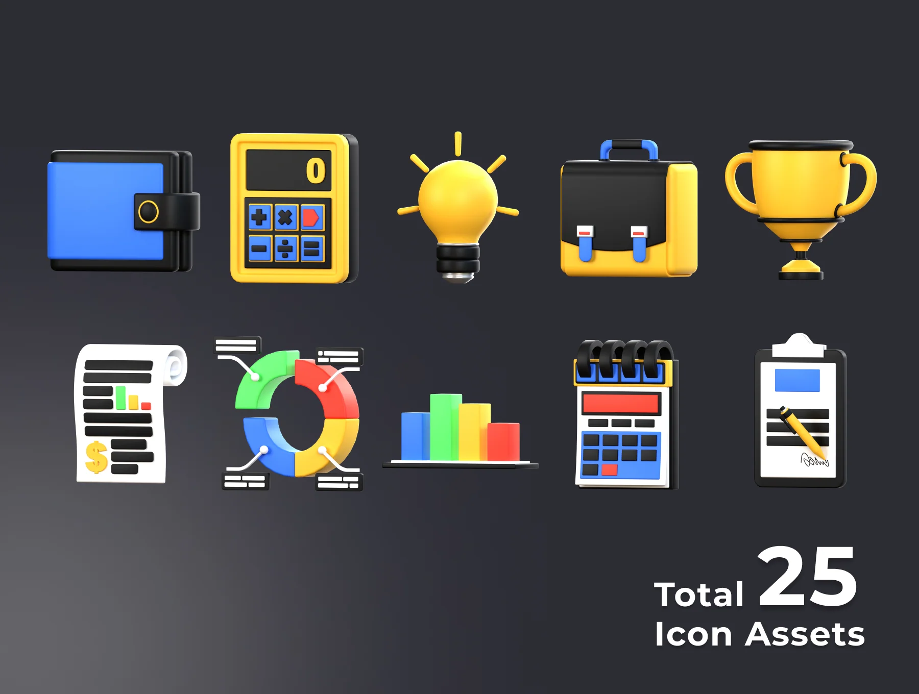 Business 3D 3D Illustration Pack 6