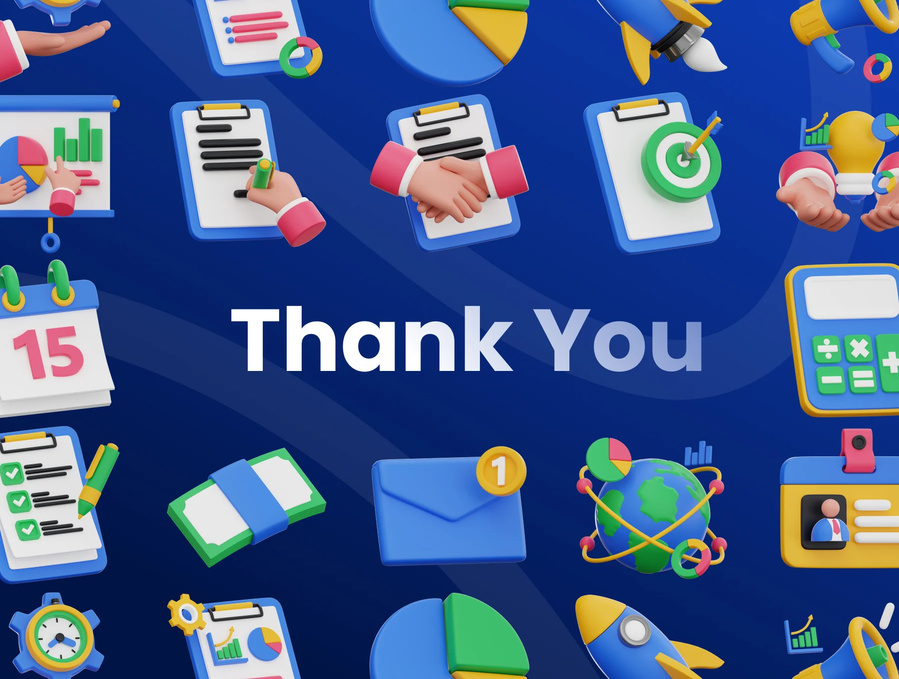 Business 3D Icon Set 6