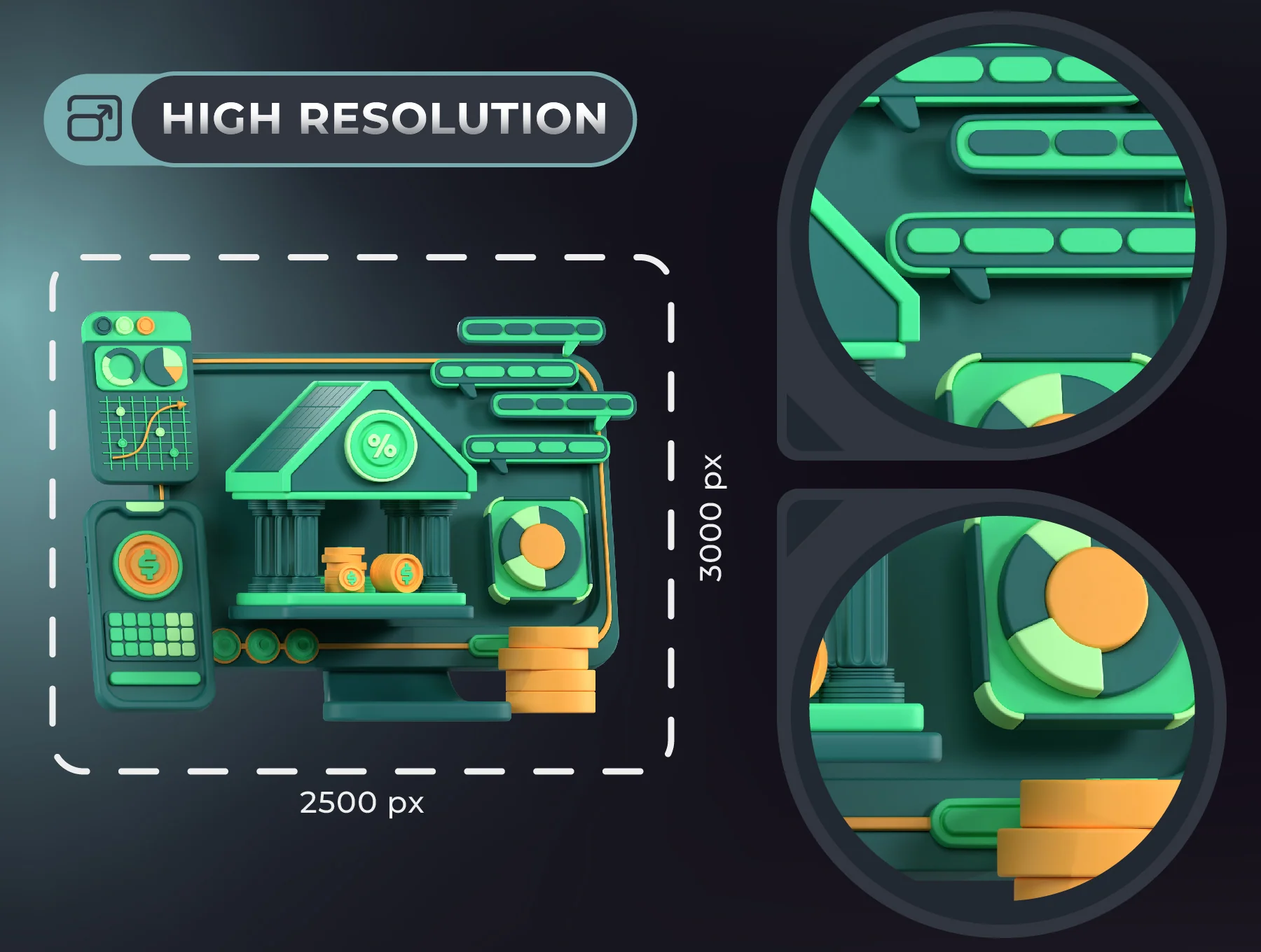 Business 3D Icon Packs 4