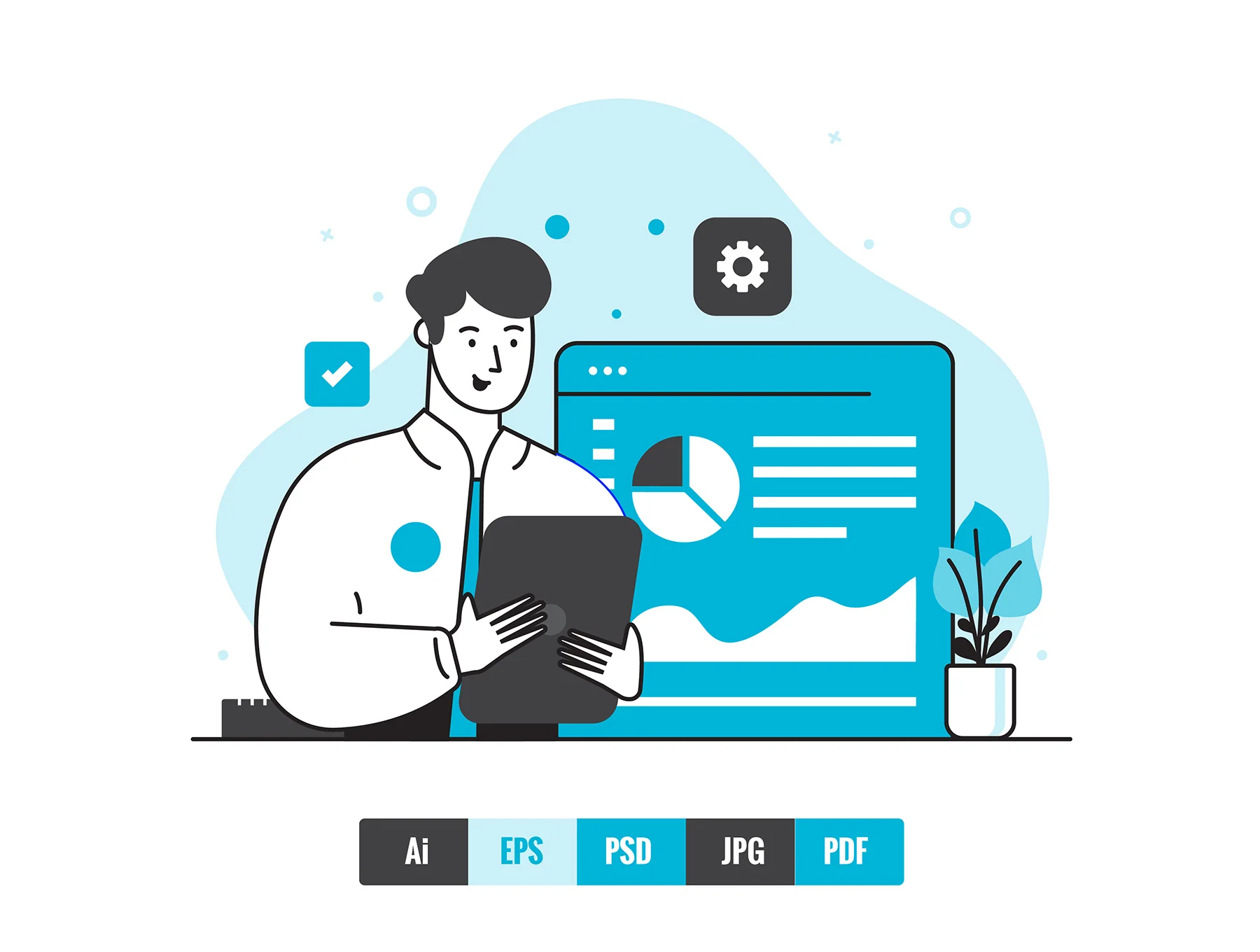 Business and Marketing illustrations set