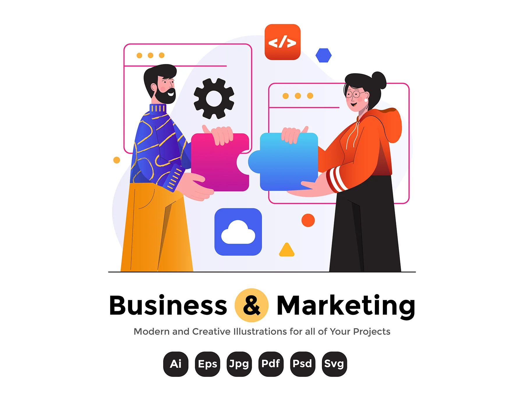 Business and Marketing illustrations