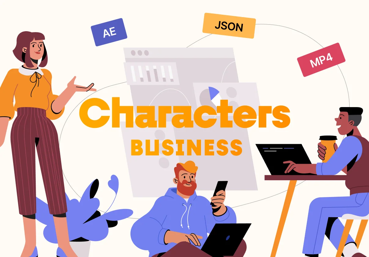 Business Characters Animated Illustartion Pack