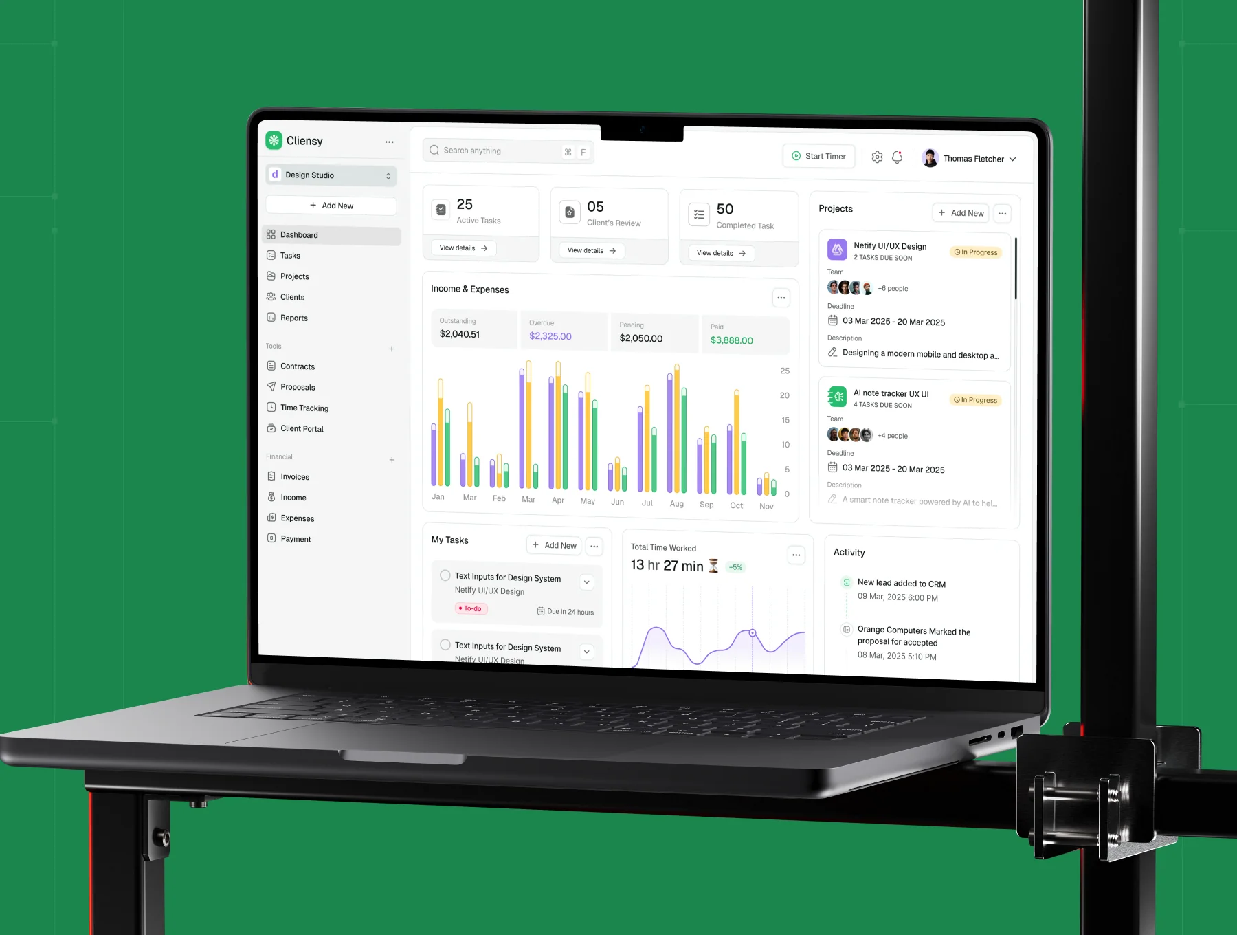 Cliensy - SaaS CRM Dashboard UI Kit 6