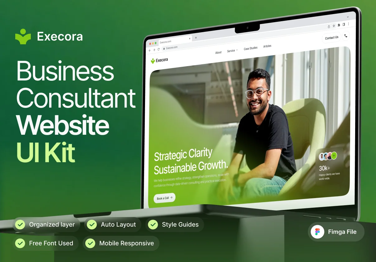 Business Consultant Website UI Kit