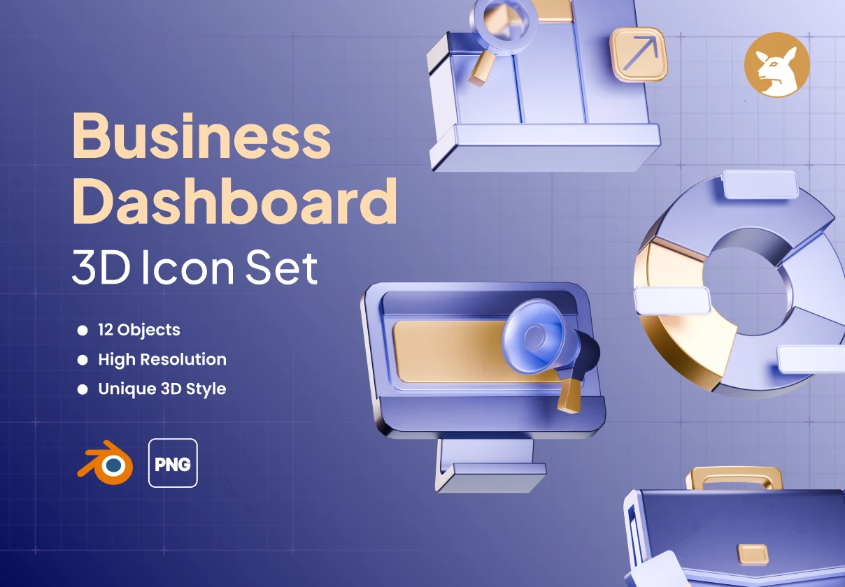 Business Dashboard 3D Icon