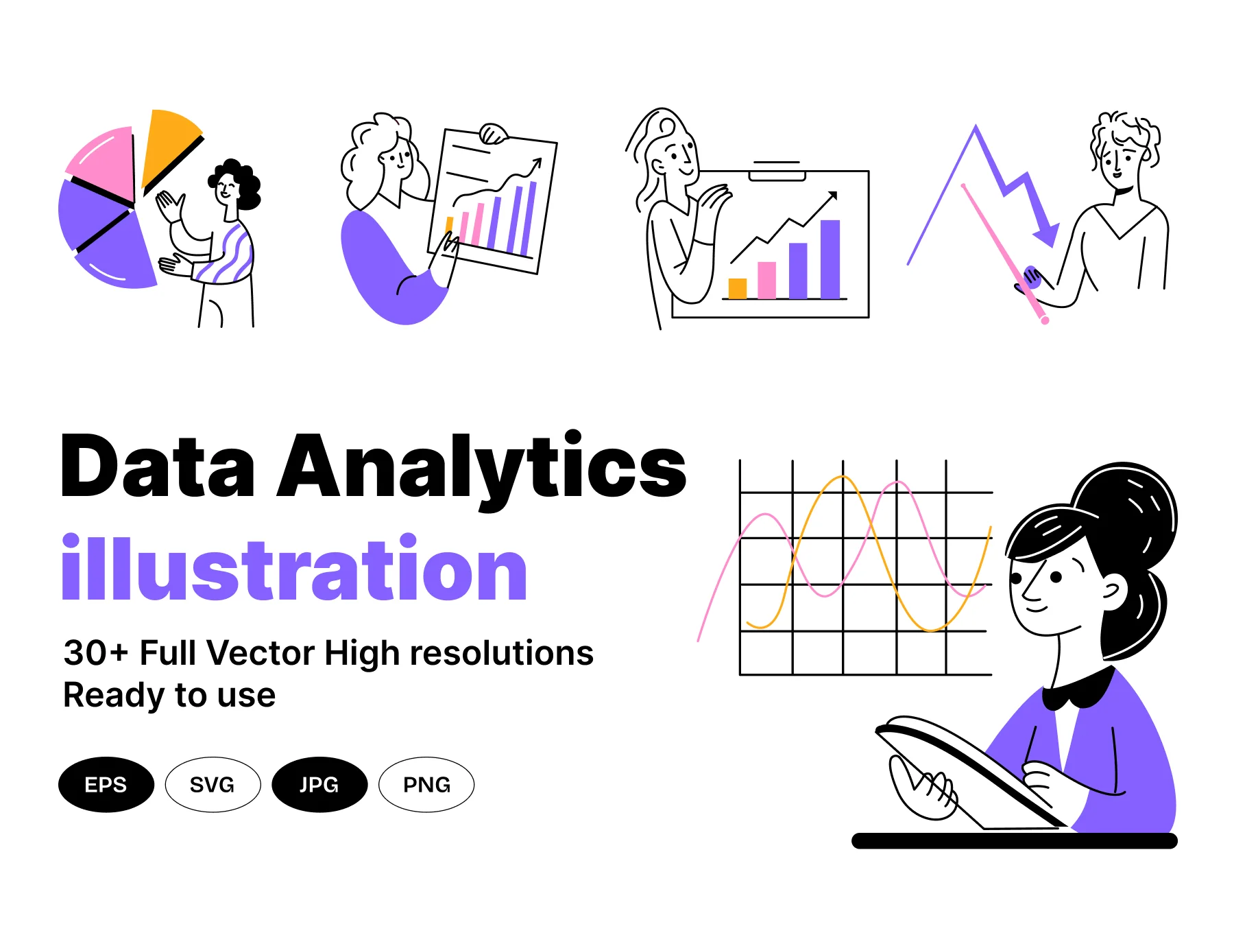 Business Data Illustration Set