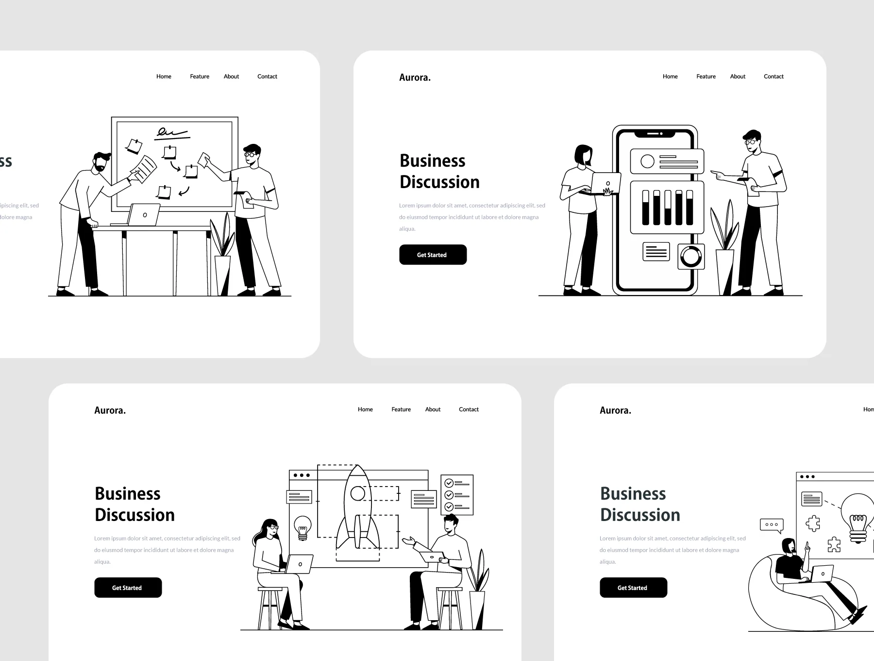 Business Discussion Illustration Kit 3