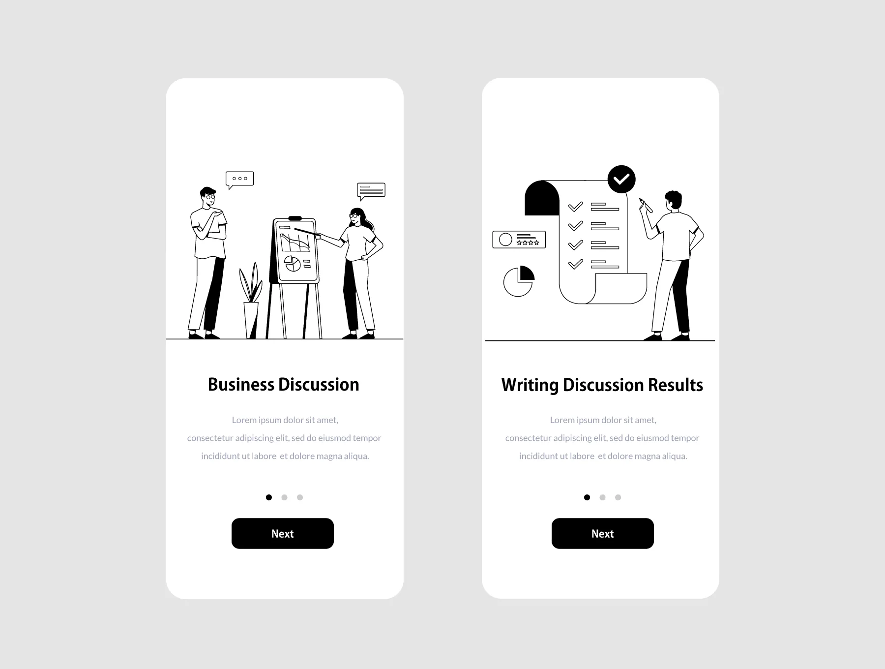 Business Discussion Illustration Kit 4