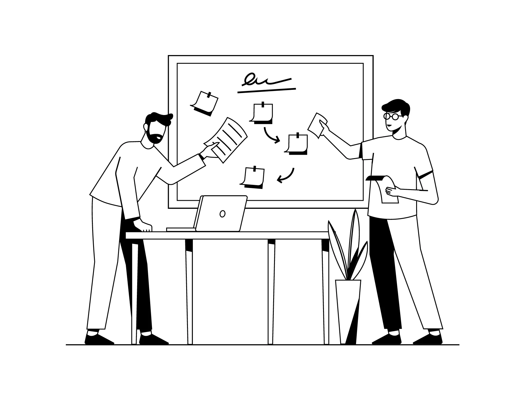 Business Discussion Illustration Kit 6