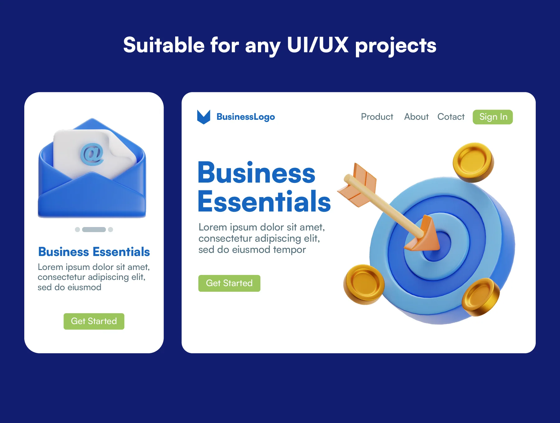 Business Essentials 3D Icon Set 4
