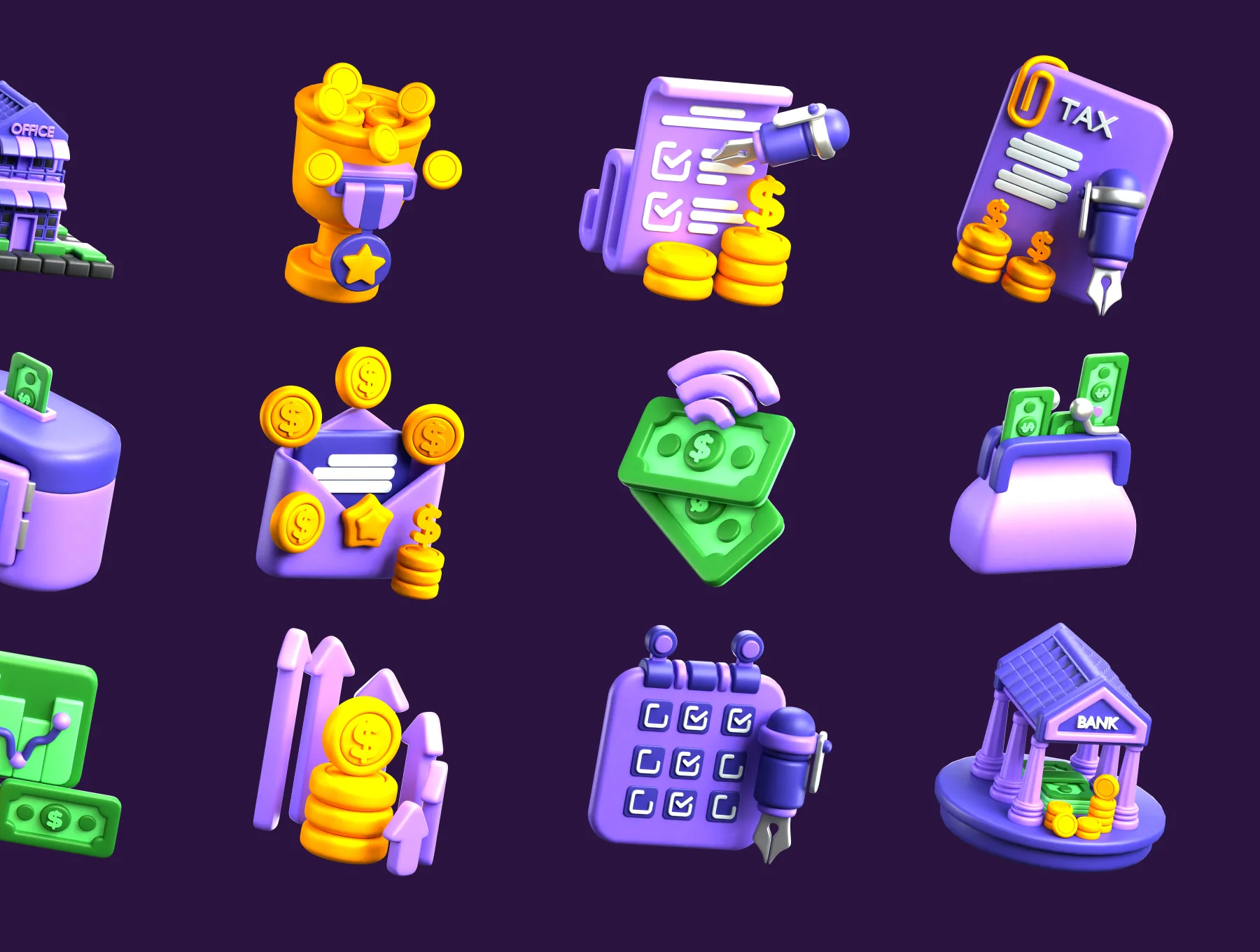 Business & Finance 3D Icon Pack 6