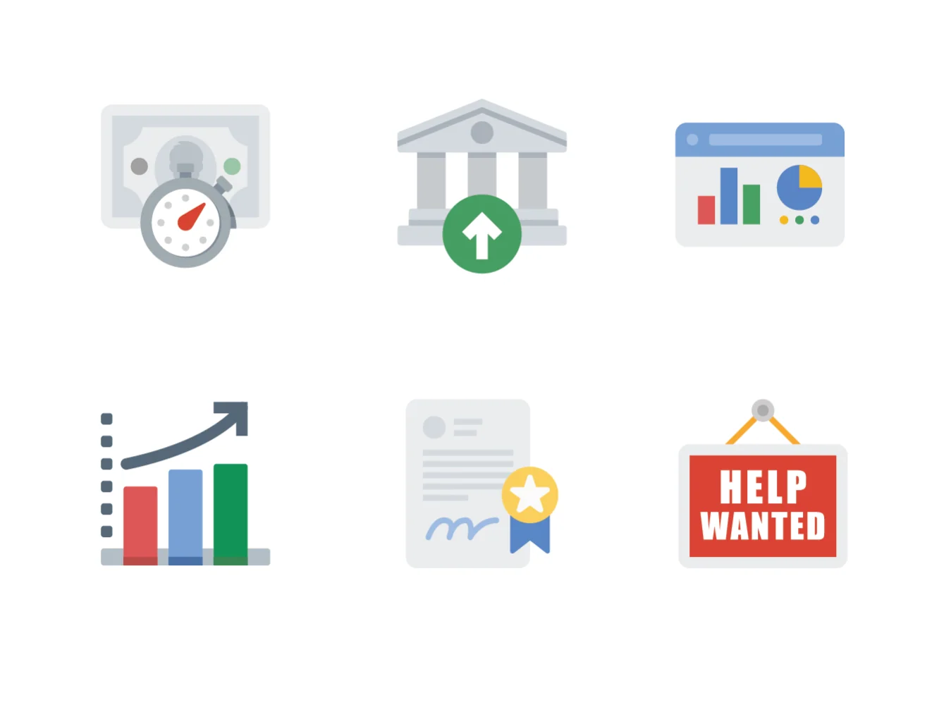 Business & Finance Flat Icons 2 3
