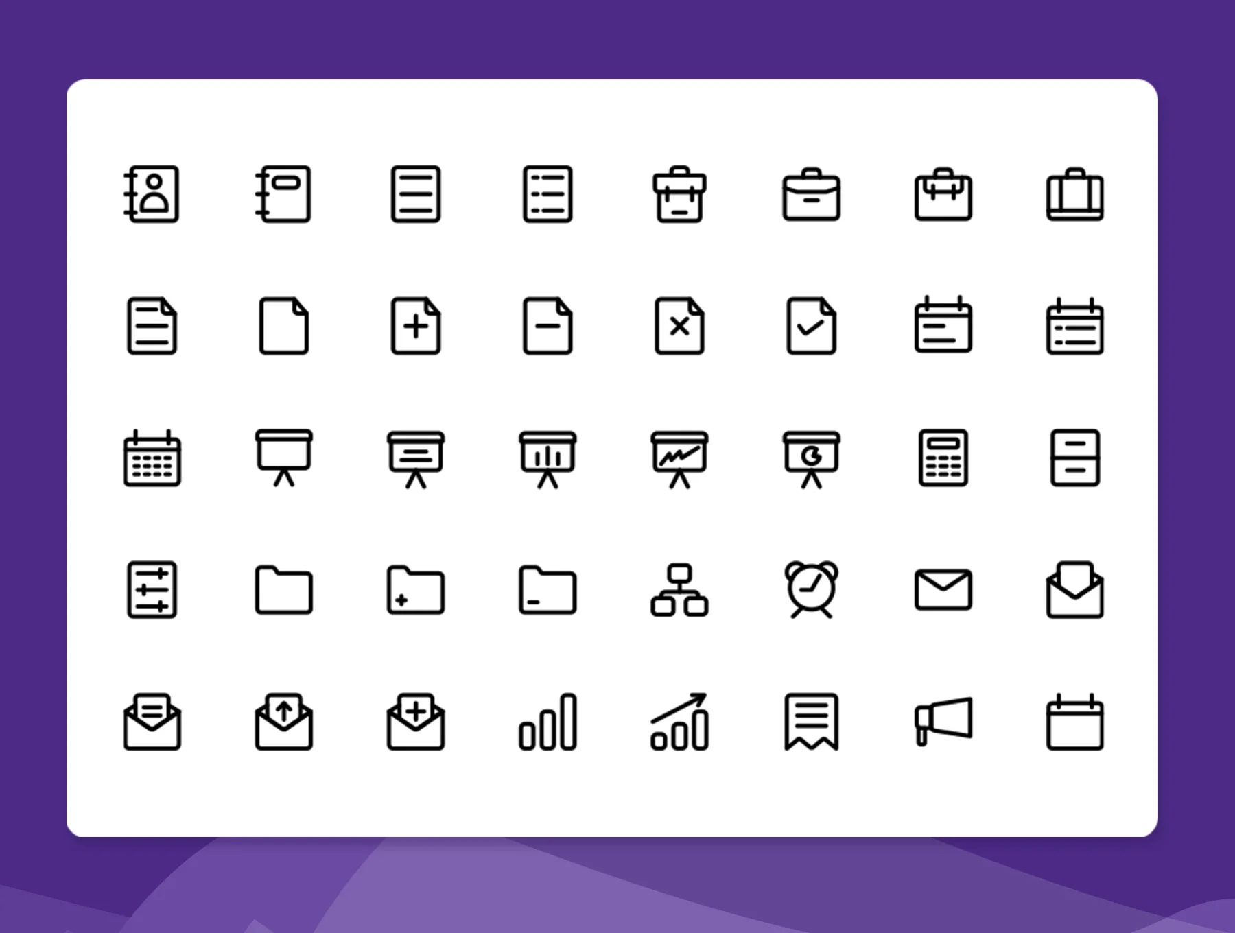 Business icon set (Line) 2
