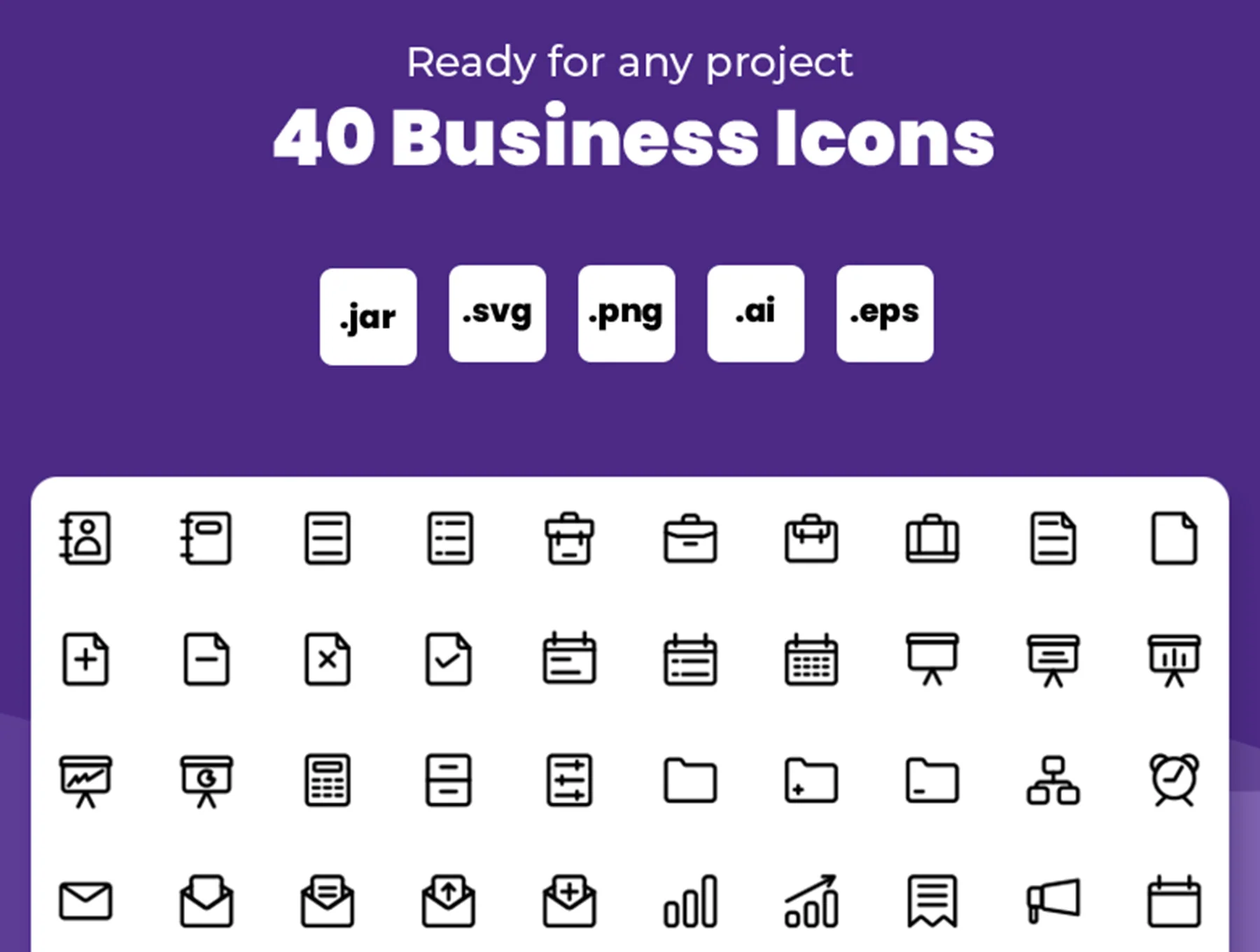 Business icon set (Line) 5