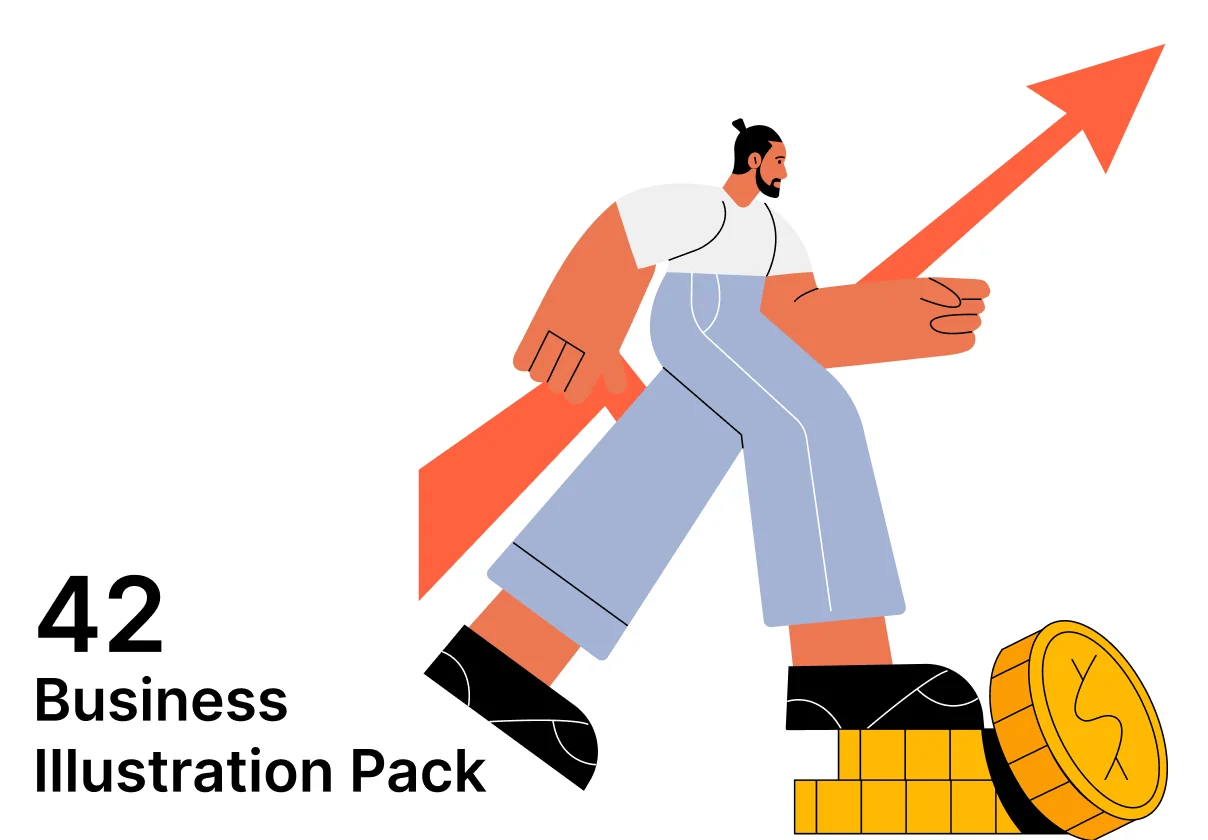 Business Illustration Pack – 42 Flat Vector Illustrations