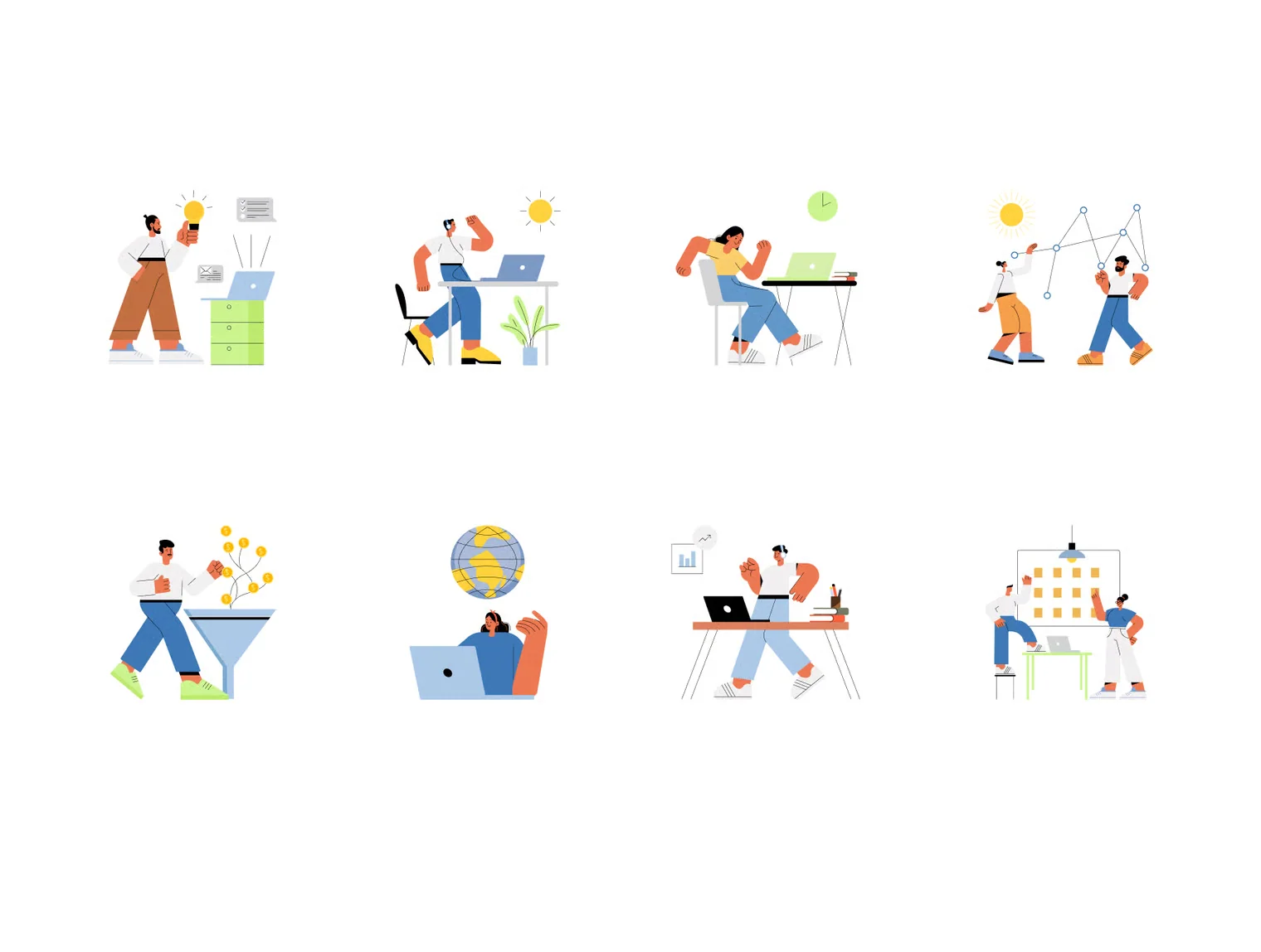 Business Illustration Pack – 42 Flat Vector Illustrations 4